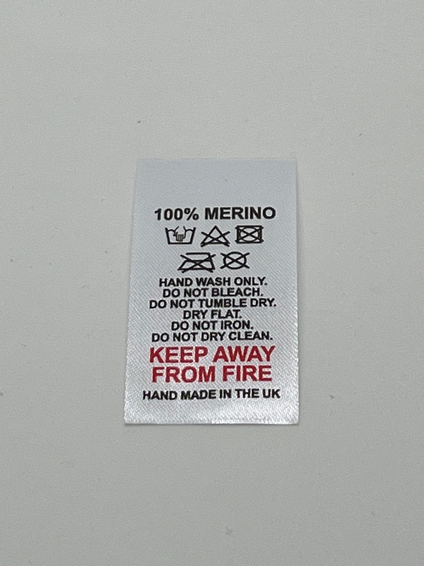 Poly-Satin Wash Care Labels various fibre contents (1)