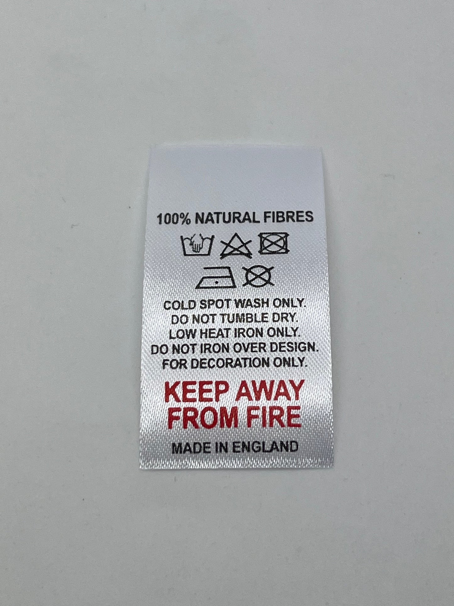 Poly-Satin Wash Care Labels various fibre contents (5)