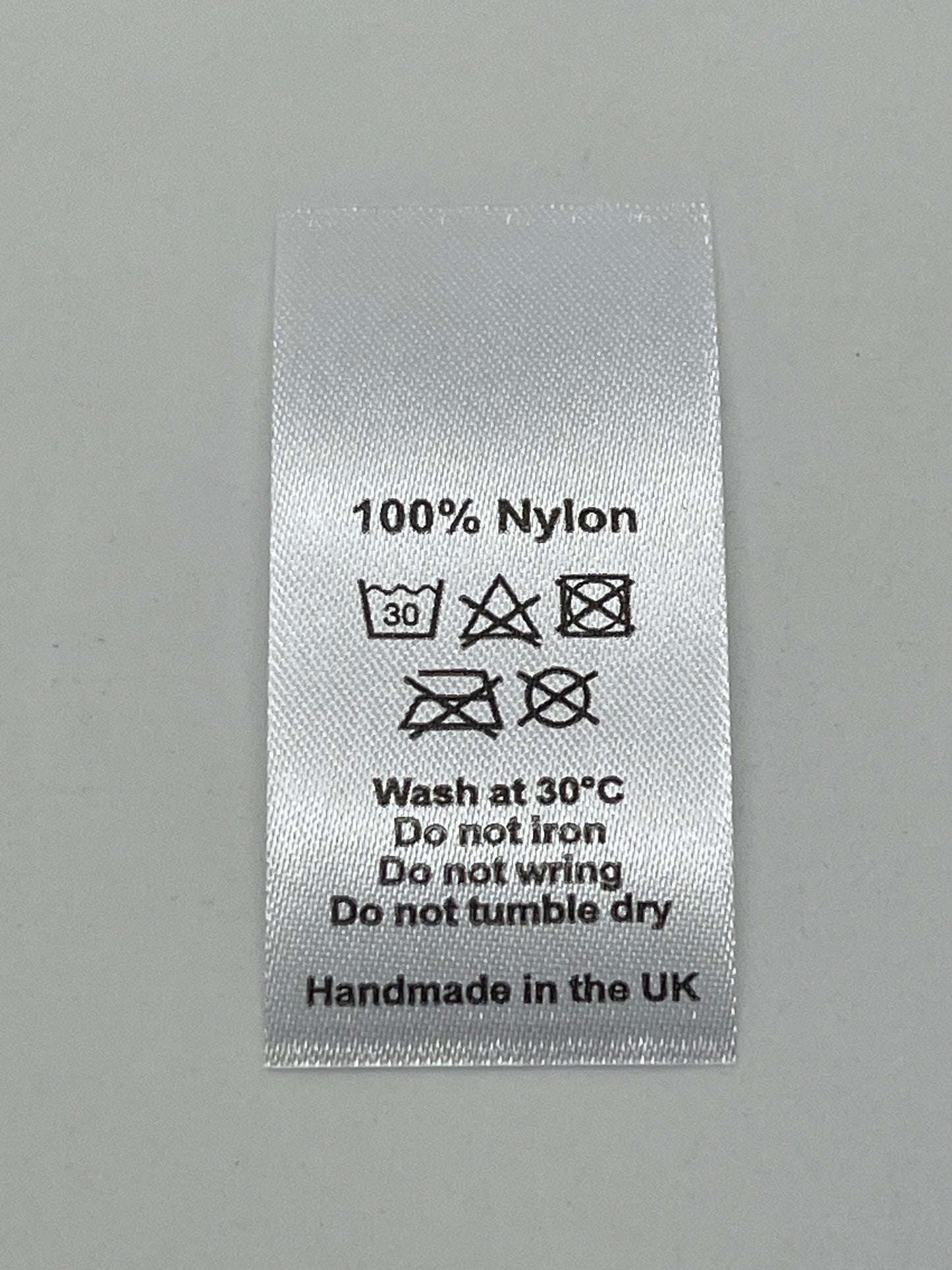 Poly-Satin Wash Care Labels various fibre contents (5)