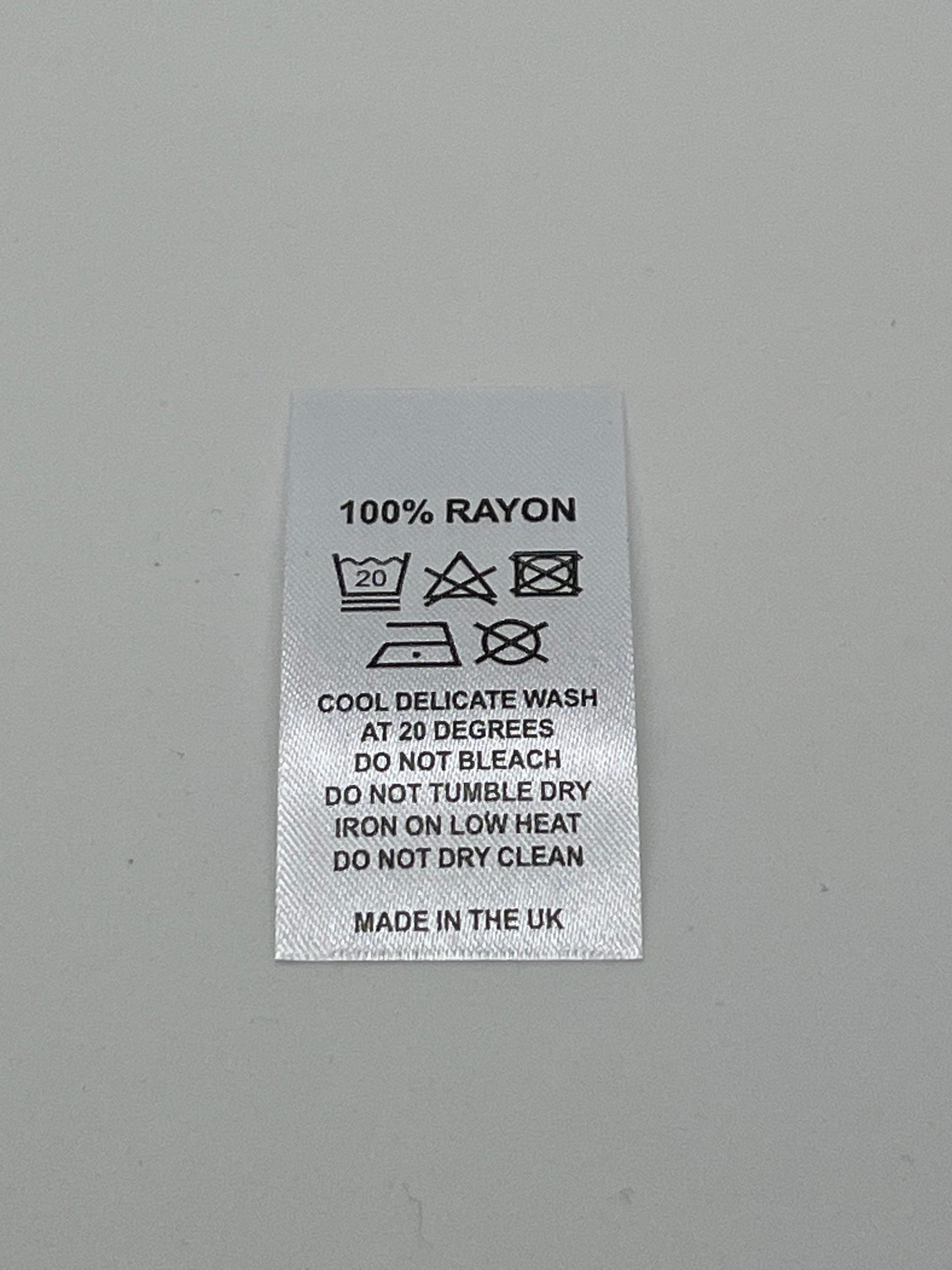 Poly-Satin Wash Care Labels various fibre contents (1)
