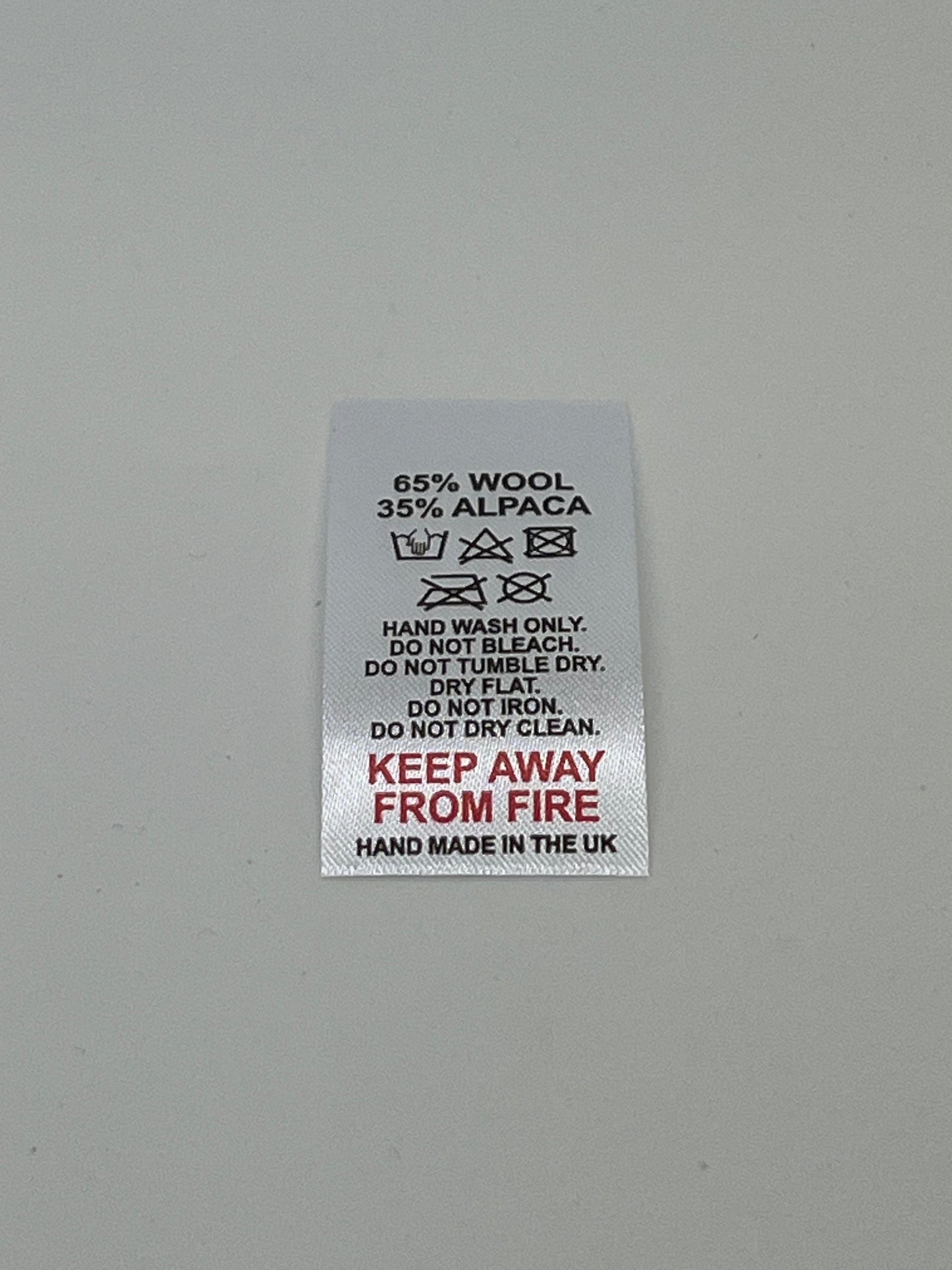 Poly-Satin Wash Care Labels various fibre contents (1)