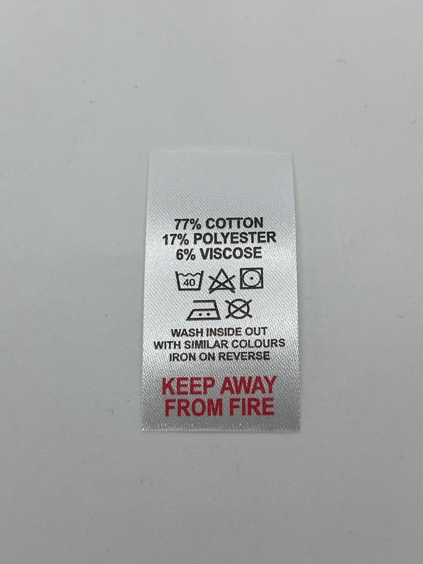 Poly-Satin Wash Care Labels various fibre contents (6)