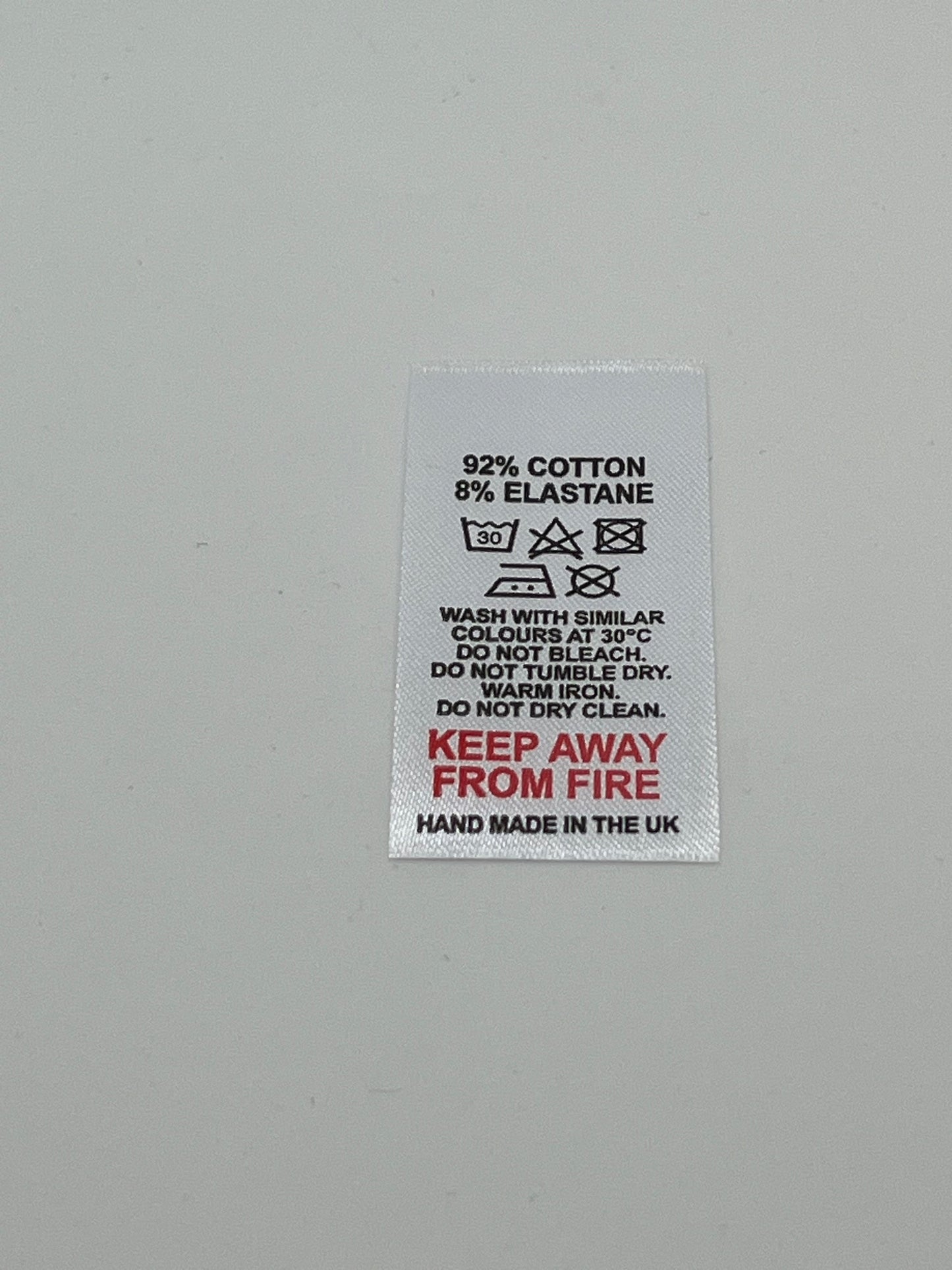 Poly-Satin Wash Care Labels various fibre contents (6)