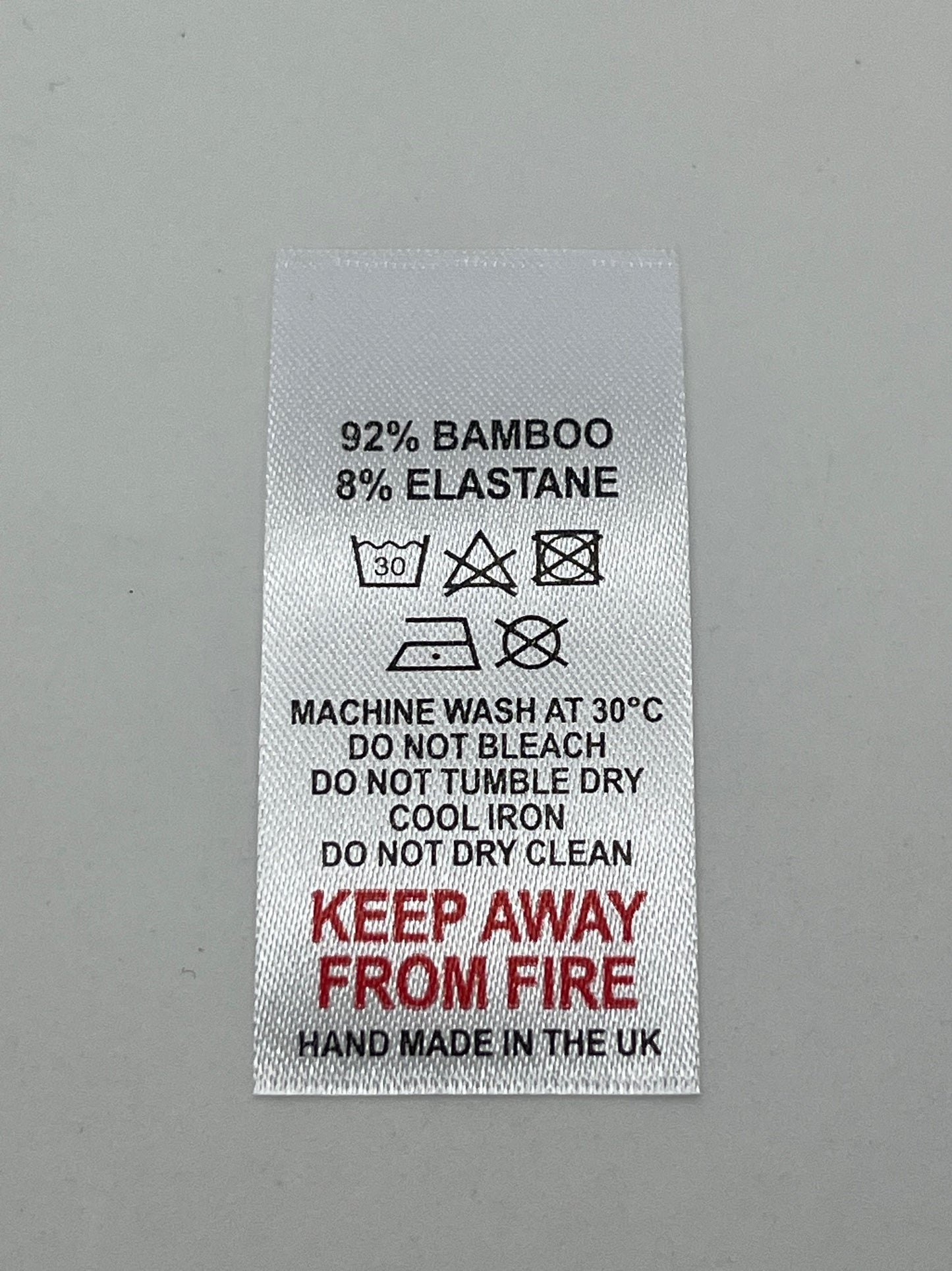 Poly-Satin Wash Care Labels various fibre contents (6)
