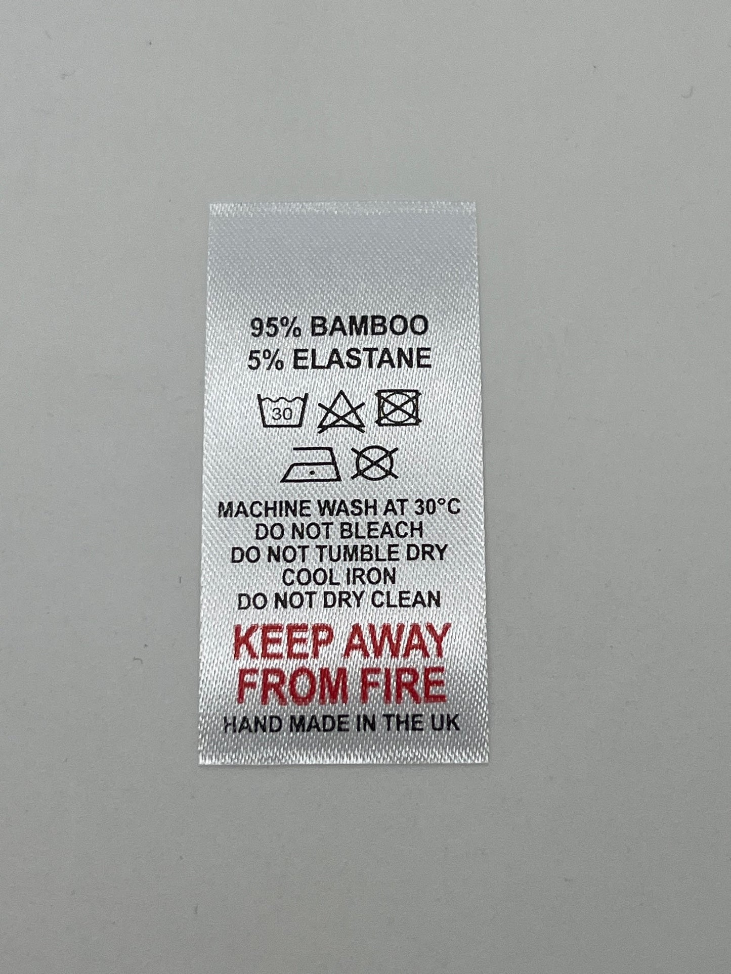 Poly-Satin Wash Care Labels various fibre contents (6)