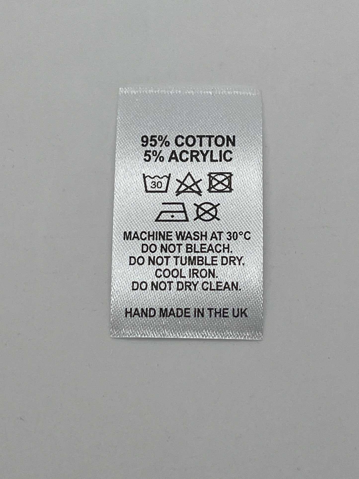 Poly-Satin Wash Care Labels various fibre contents (2)