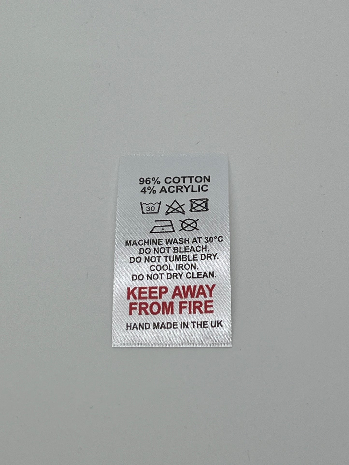 Poly-Satin Wash Care Labels various fibre contents (2)