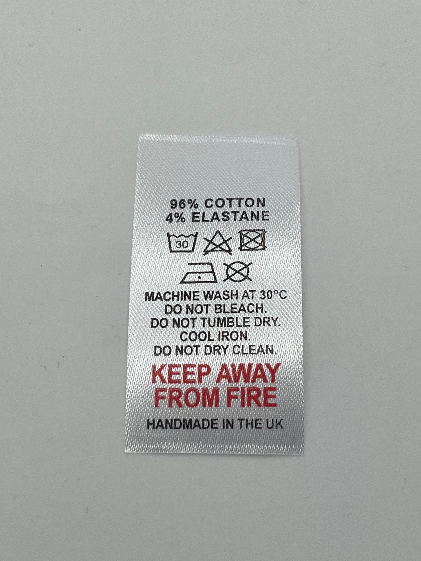 Poly-Satin Wash Care Labels various fibre contents (6)
