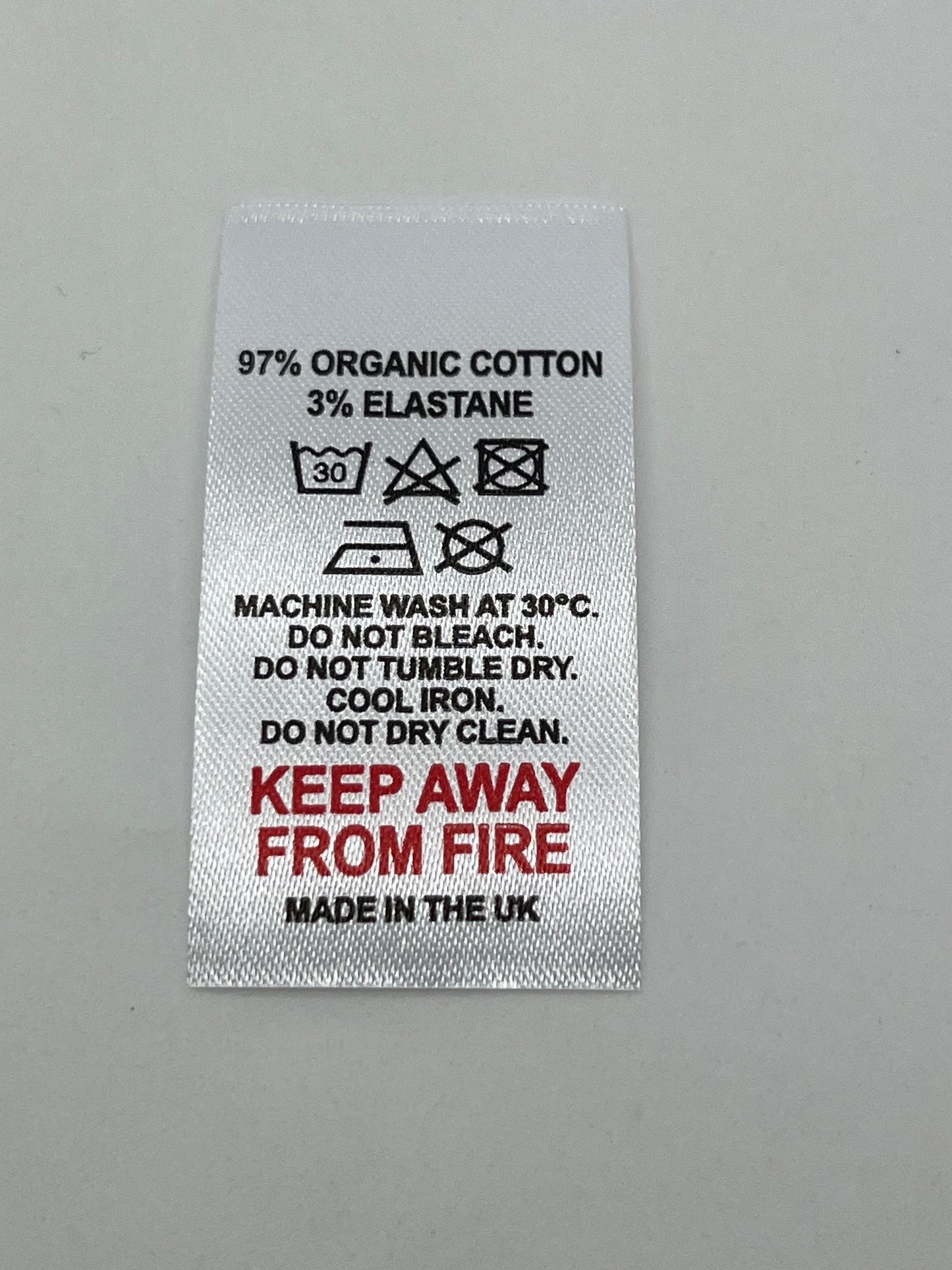 Poly-Satin Wash Care Labels various fibre contents (6)