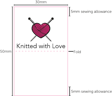Knitted with Love - Printed Label (REF B18)