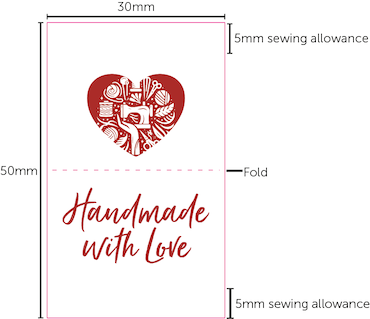 Handmade With Love - Printed Label (REF B19)