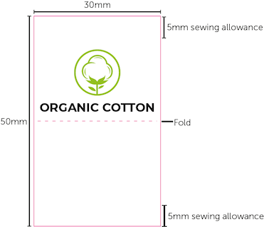 Organic Cotton - Printed Label (REF B27)