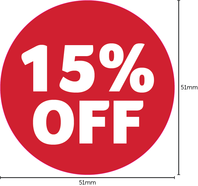 Sale adhesive stickers 51mm circles