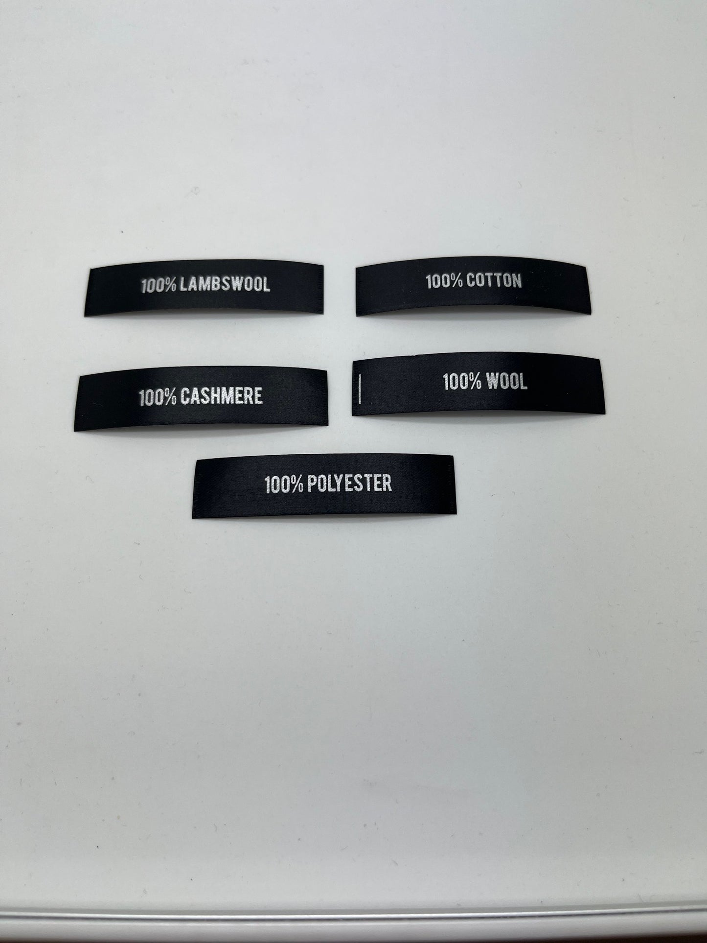 Black Poly-Satin Fibre Content – Garment Label