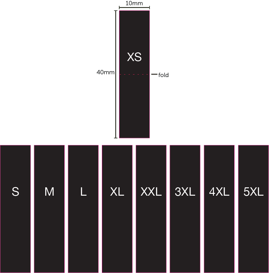Numeric / Letter – Black Size Labels