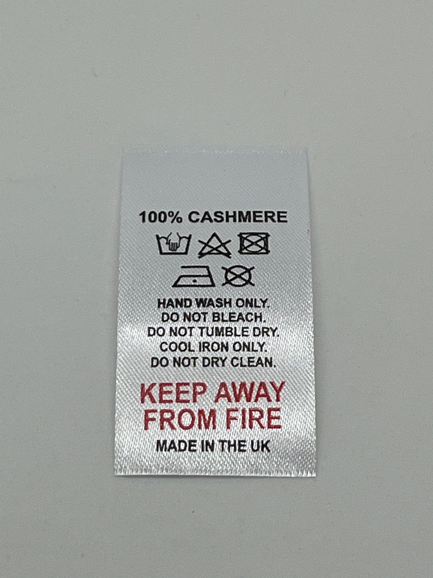 Poly-Satin Wash Care Labels various fibre contents (5)