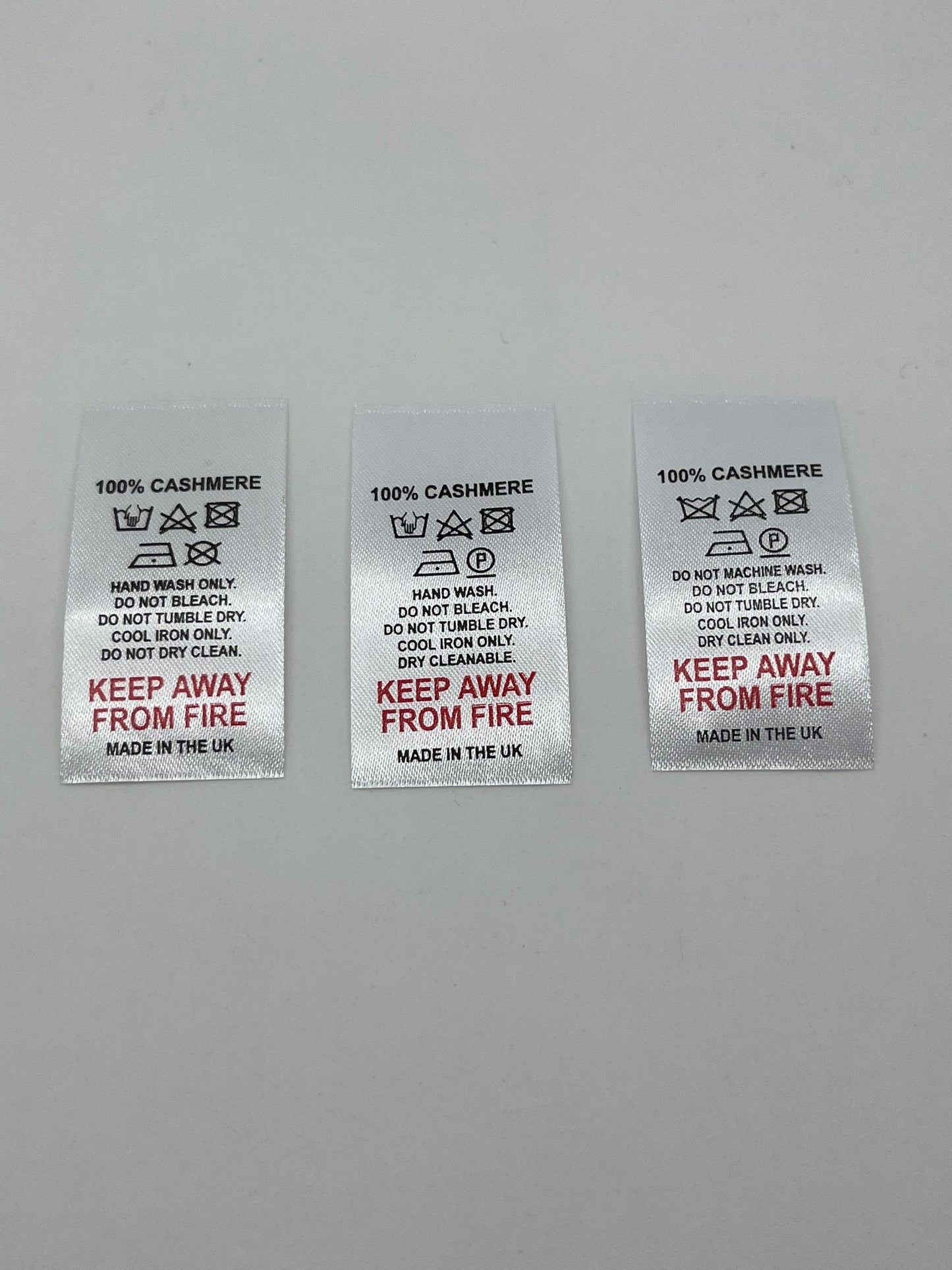 Poly-Satin Wash Care Labels various fibre contents (5)