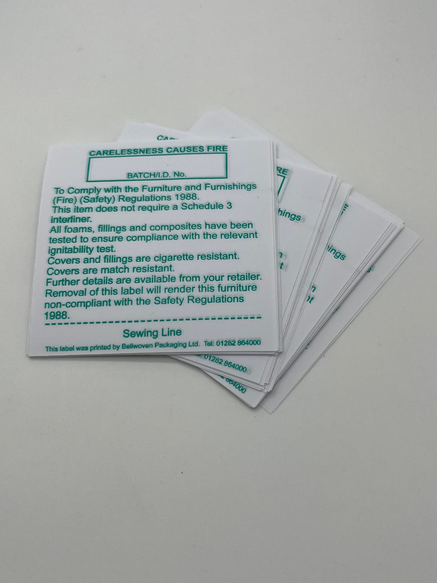 Furniture And Upholstery Labels Warning labels