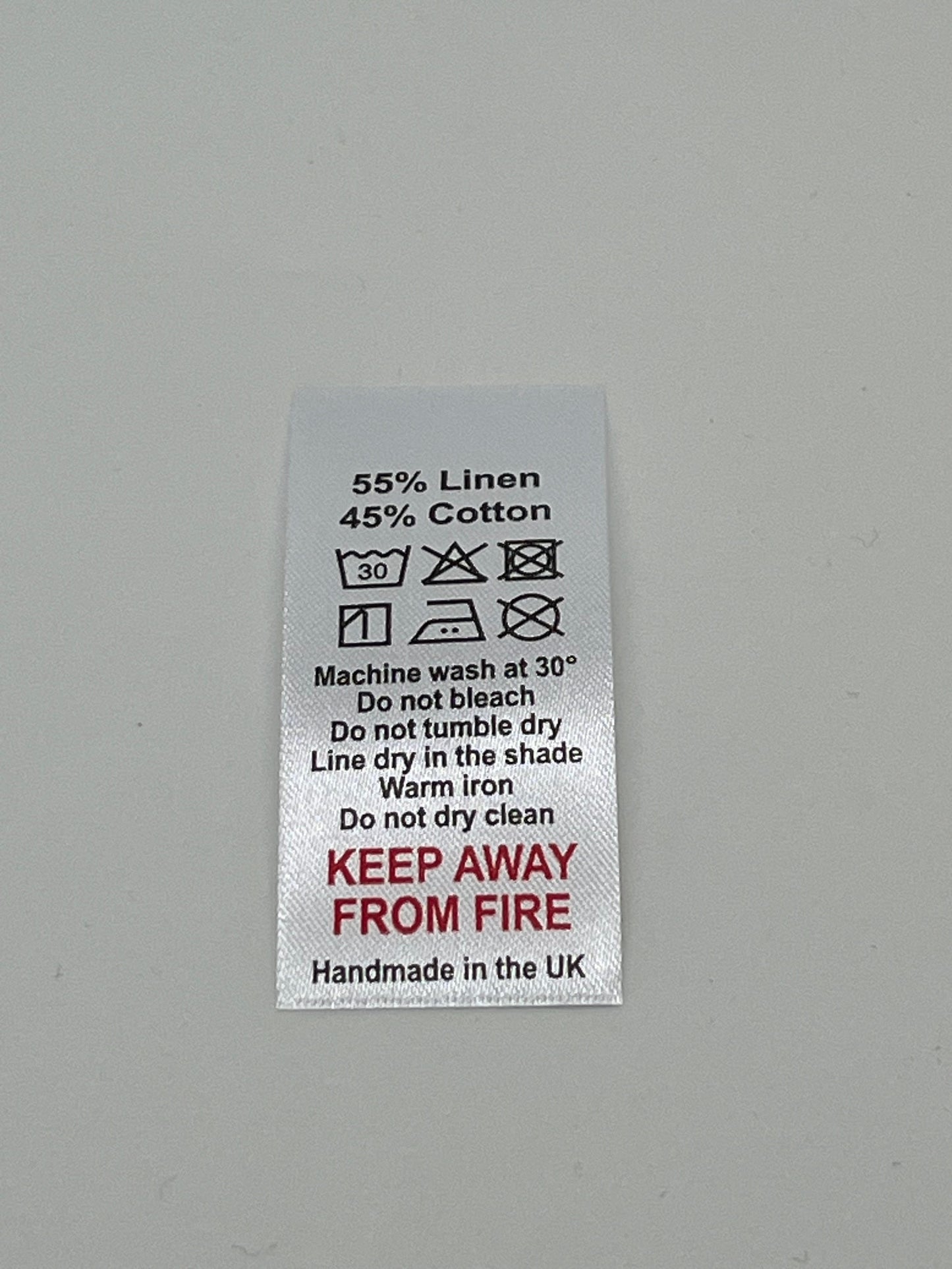 Poly-Satin Wash Care Labels various fibre contents (2)