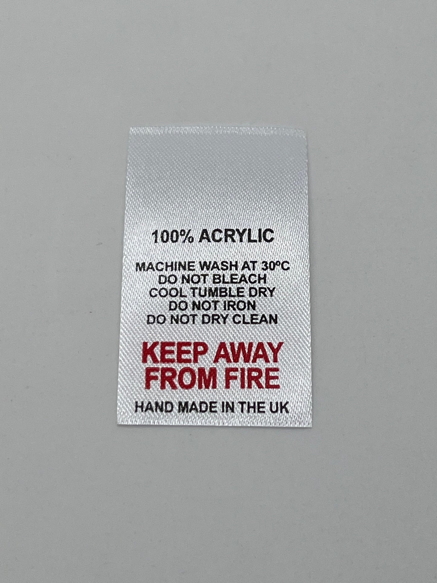 Text No Symbols – Wash Care Labels