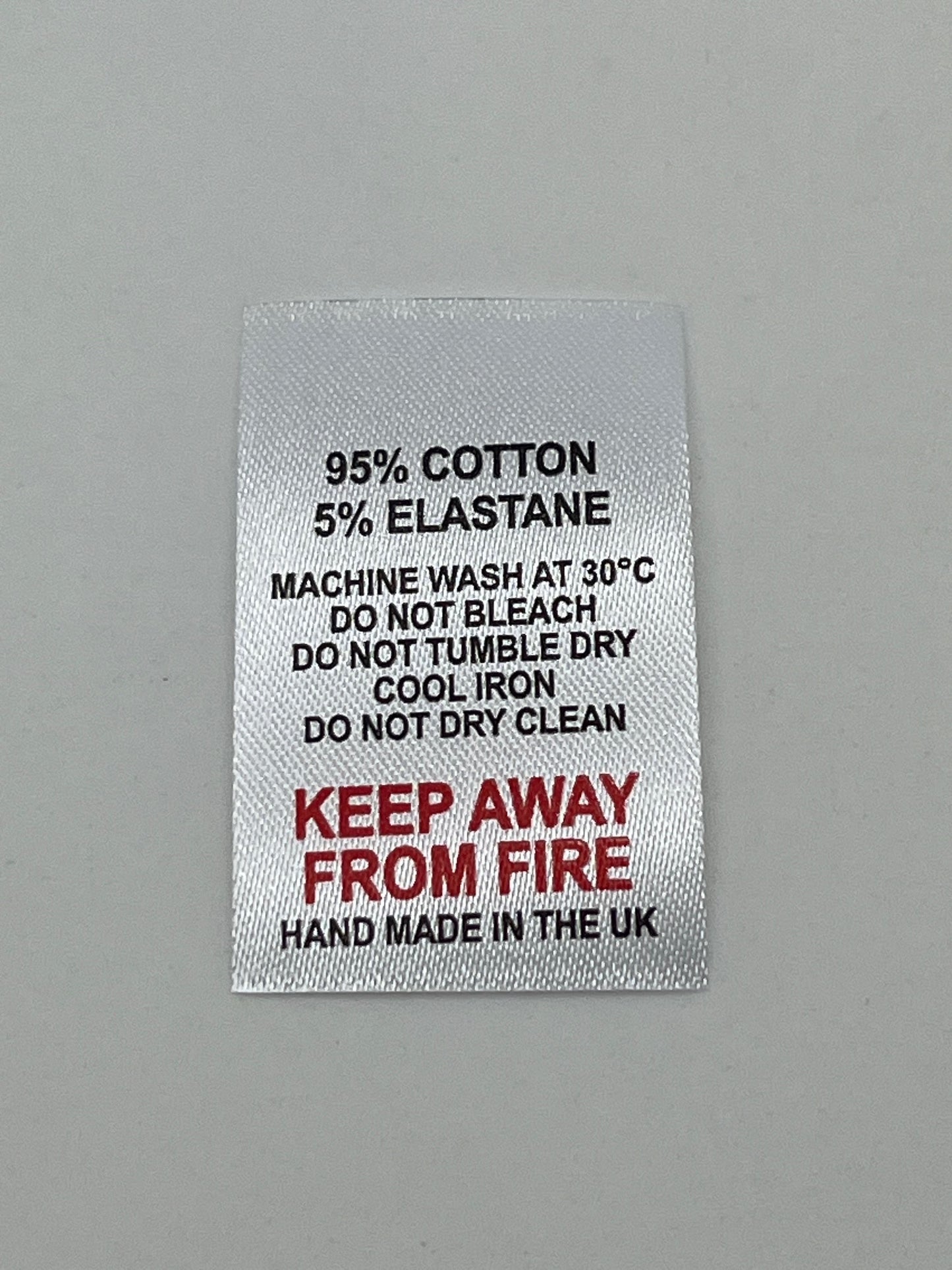 Text No Symbols – Wash Care Labels