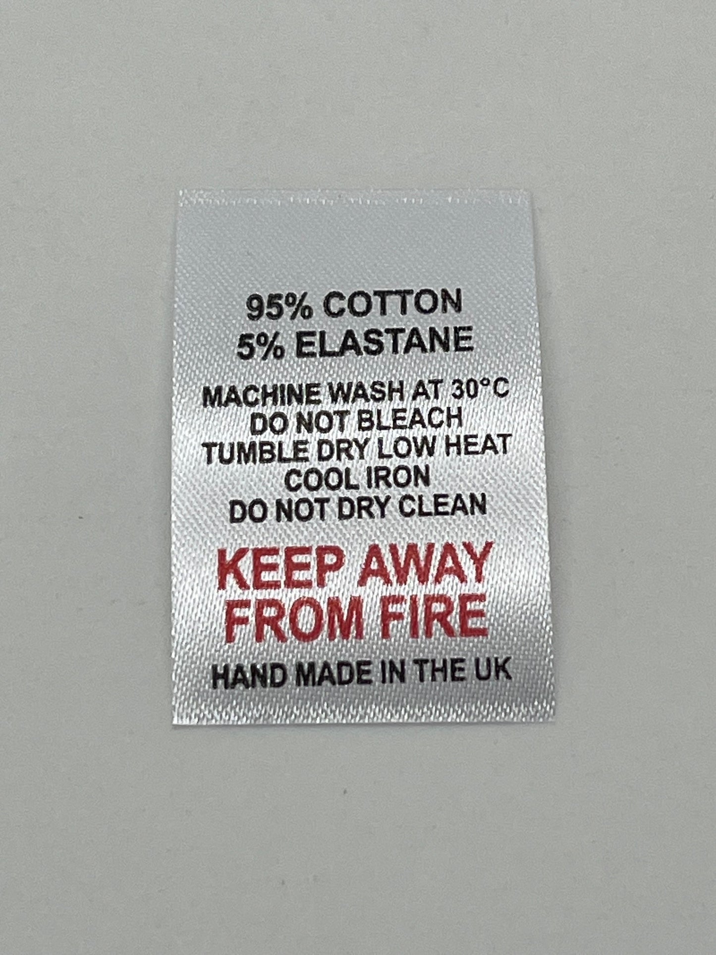 Text No Symbols – Wash Care Labels