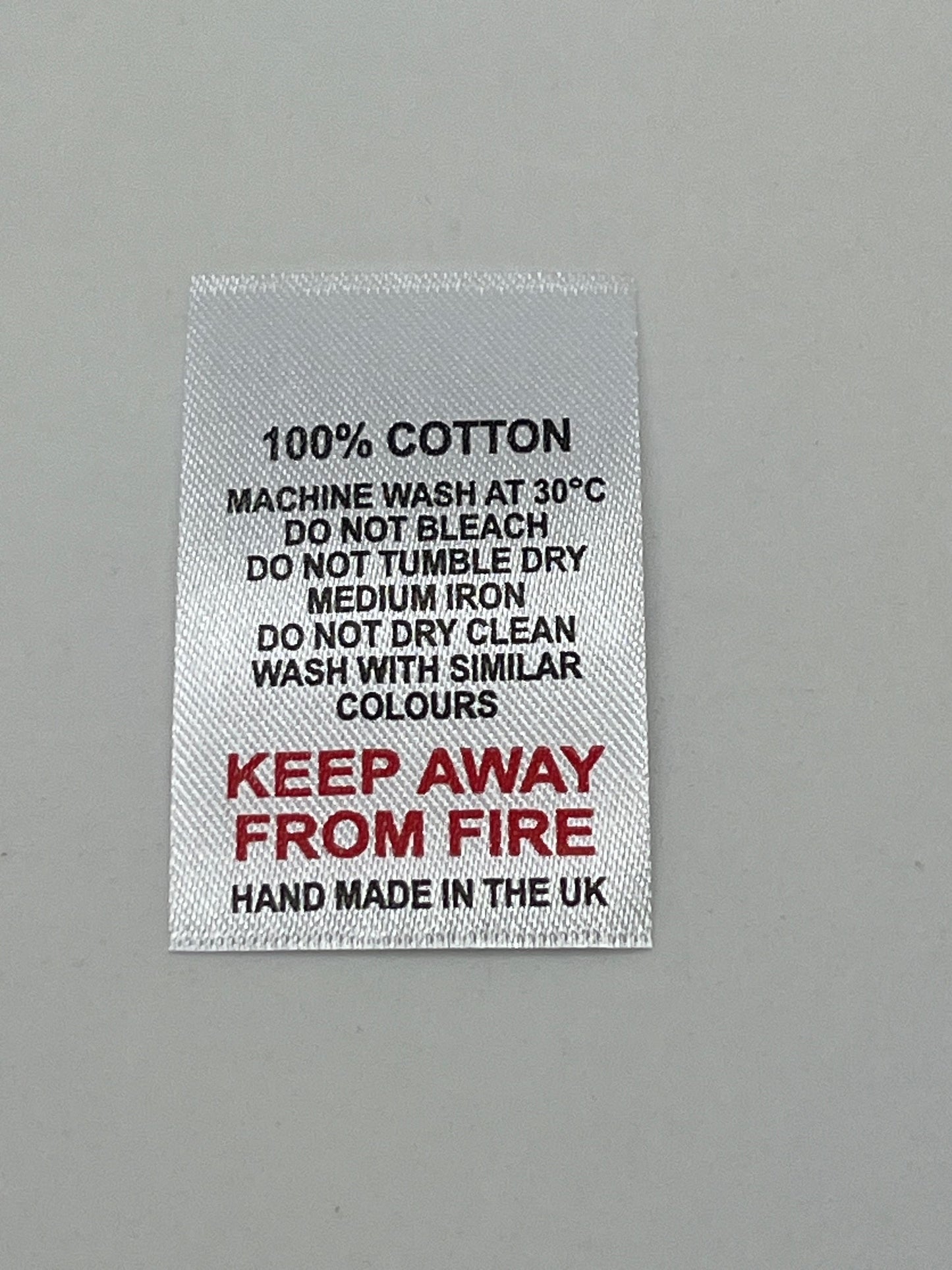 Text No Symbols – Wash Care Labels
