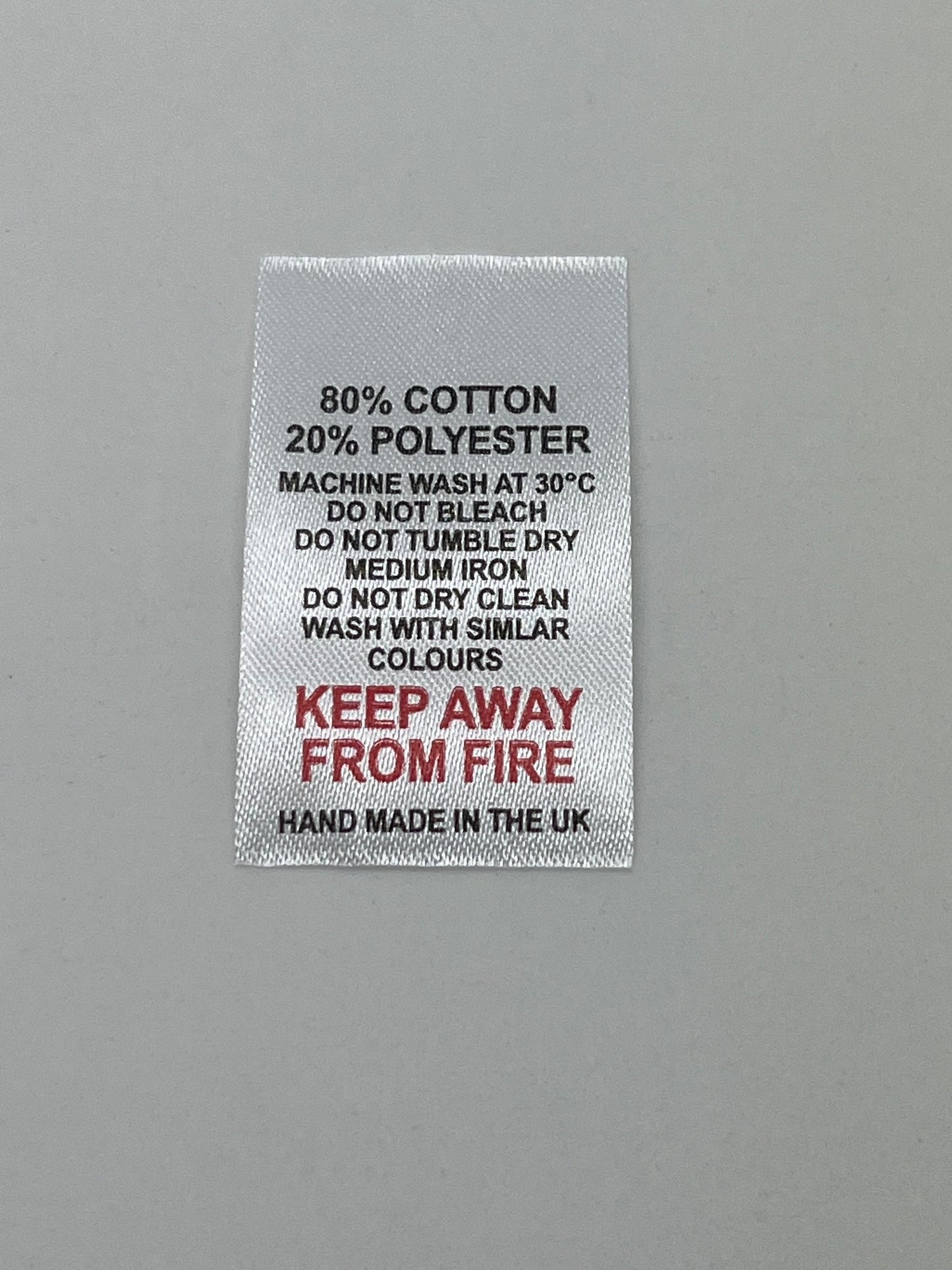 Text No Symbols – Wash Care Labels