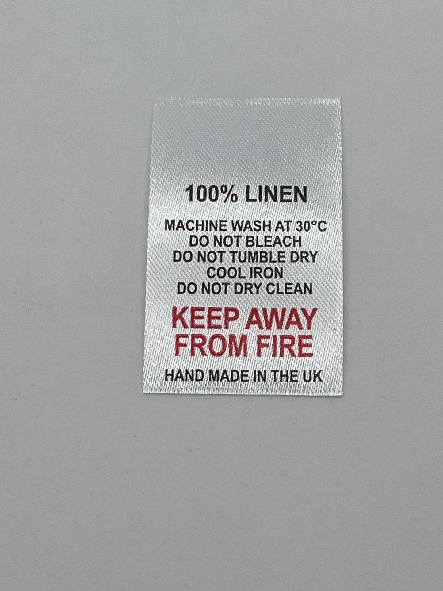 Text No Symbols – Wash Care Labels