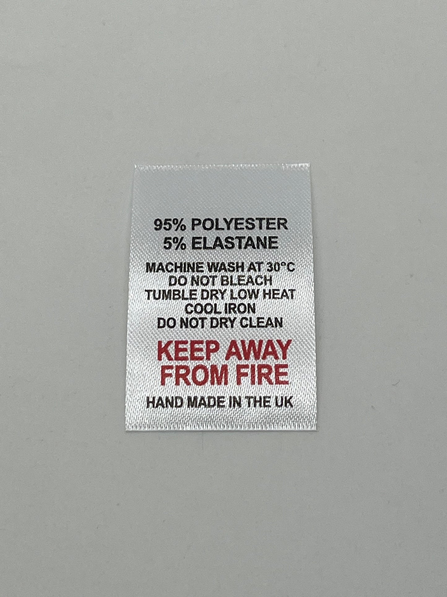 Text No Symbols – Wash Care Labels