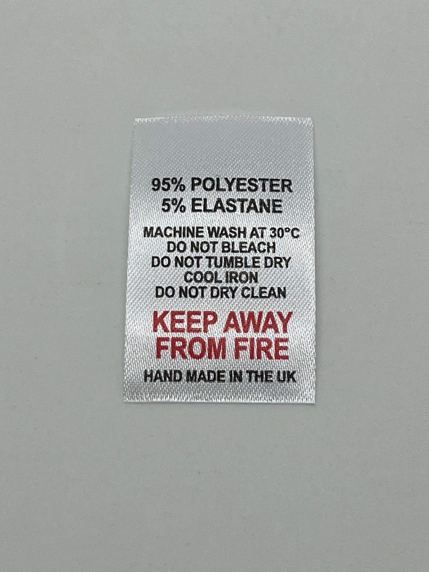 Text No Symbols – Wash Care Labels