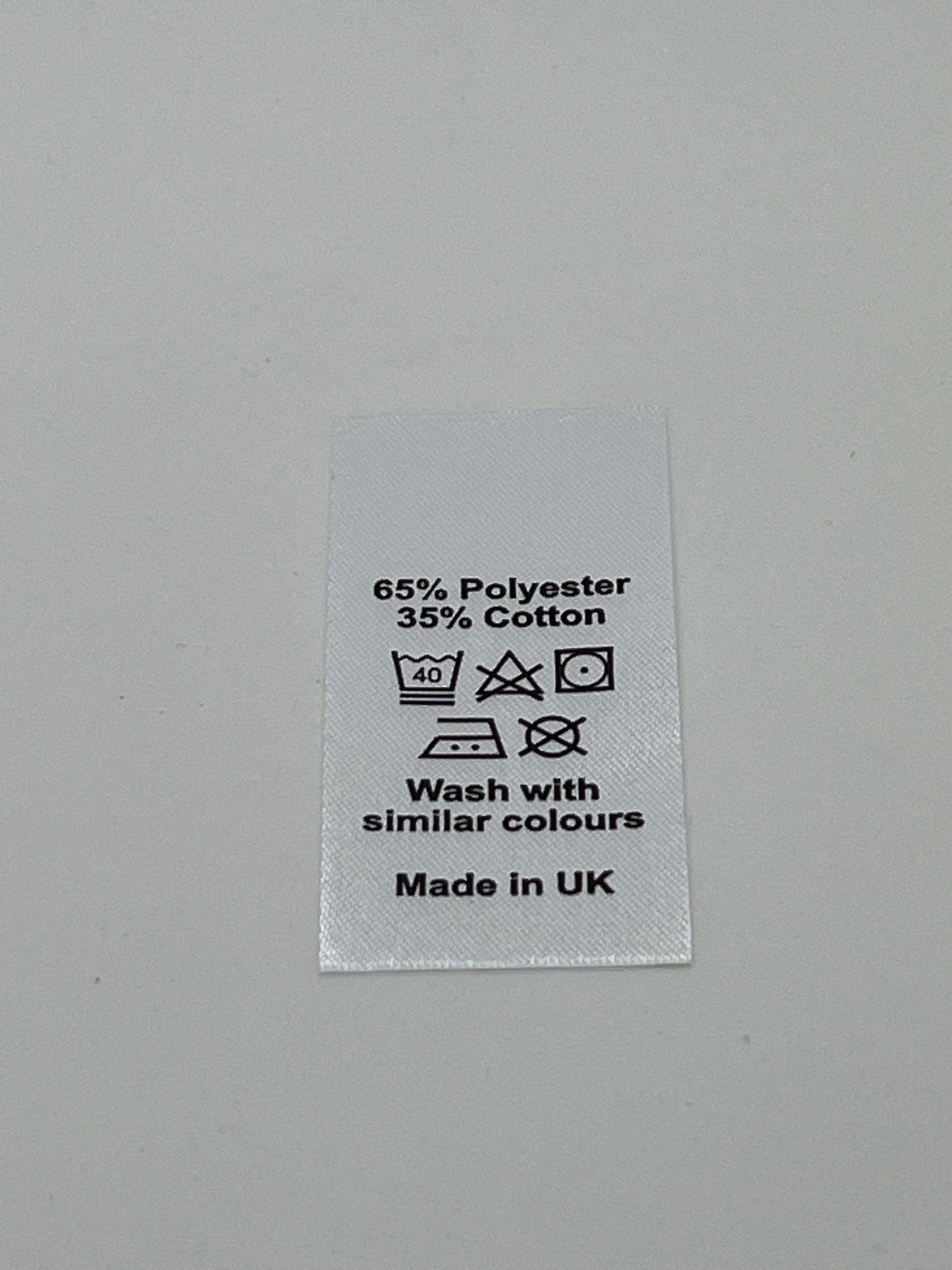 Poly-Satin Wash Care Labels various fibre contents (1)