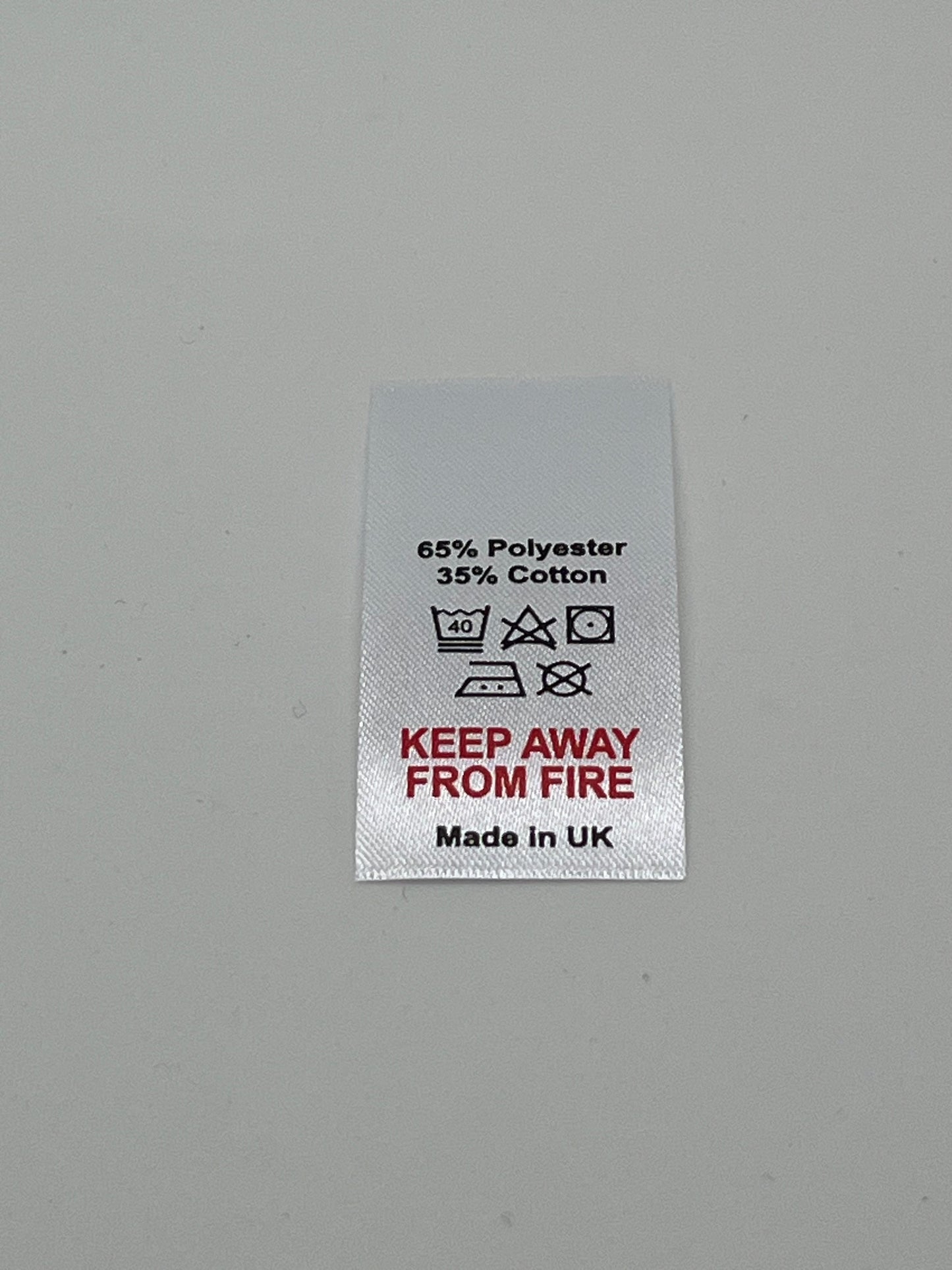 Poly-Satin Wash Care Labels various fibre contents (1)