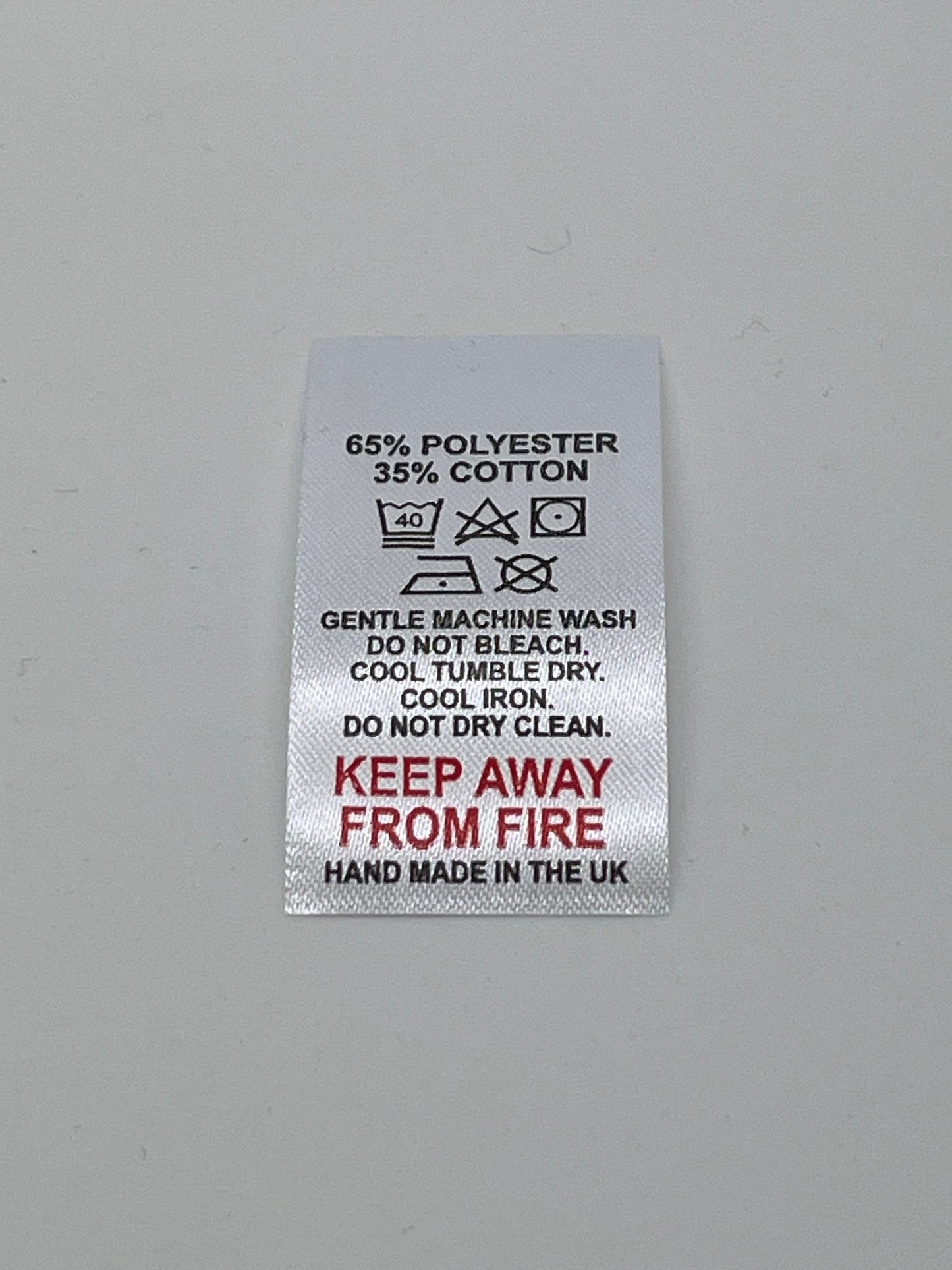 Poly-Satin Wash Care Labels various fibre contents (1)