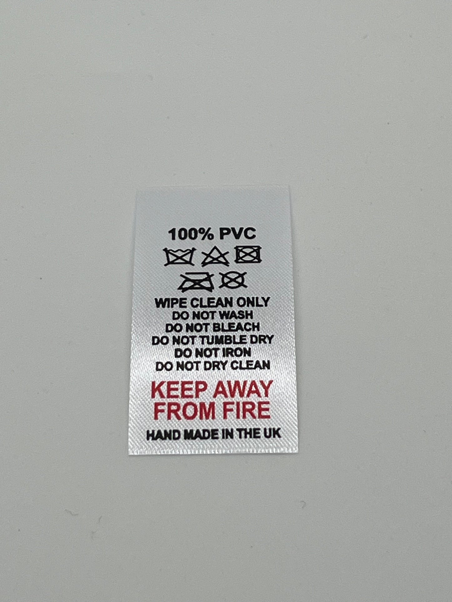 Poly-Satin Wash Care Labels various fibre contents (2)