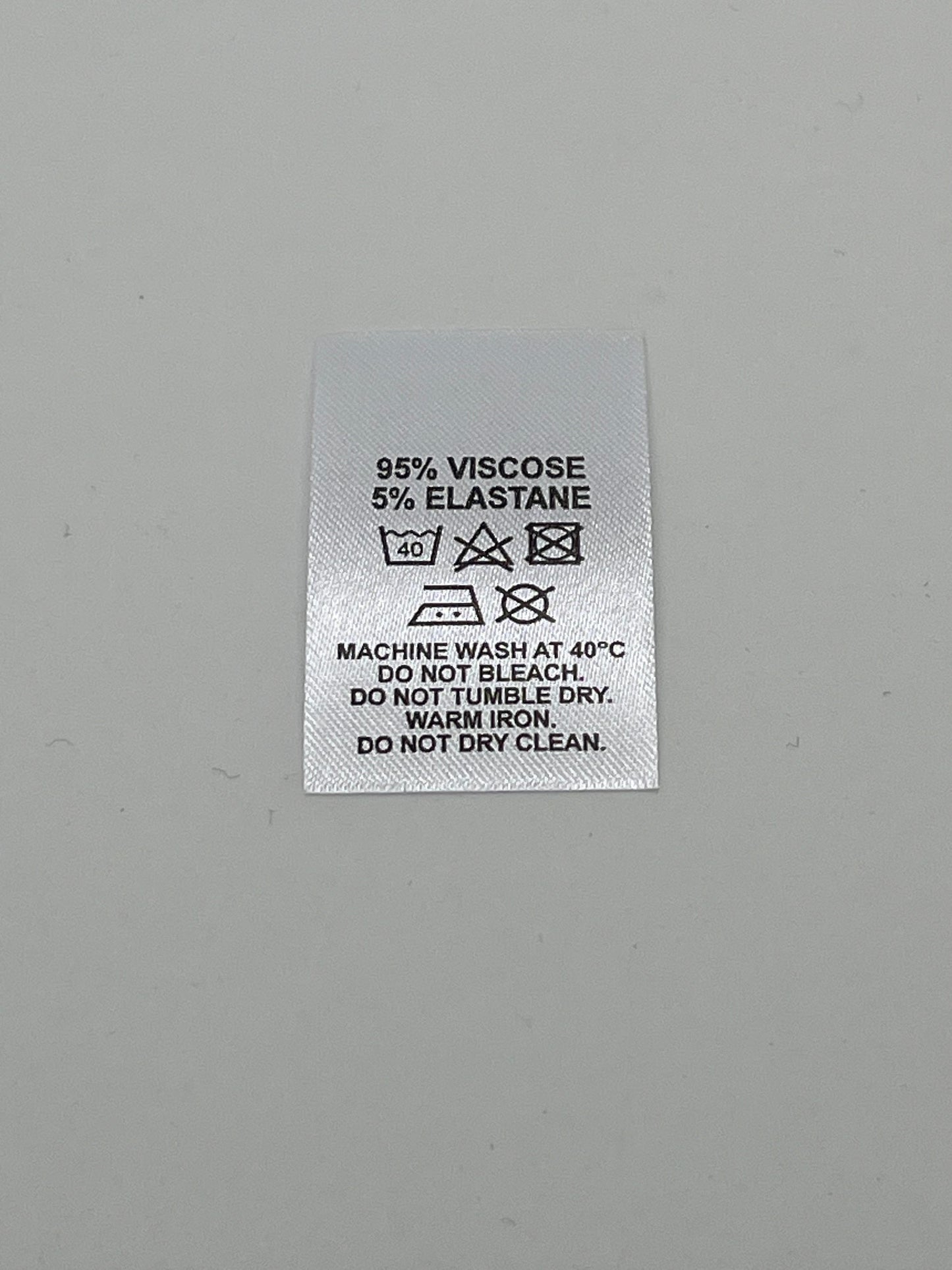 Poly-Satin Wash Care Labels various fibre contents (2)