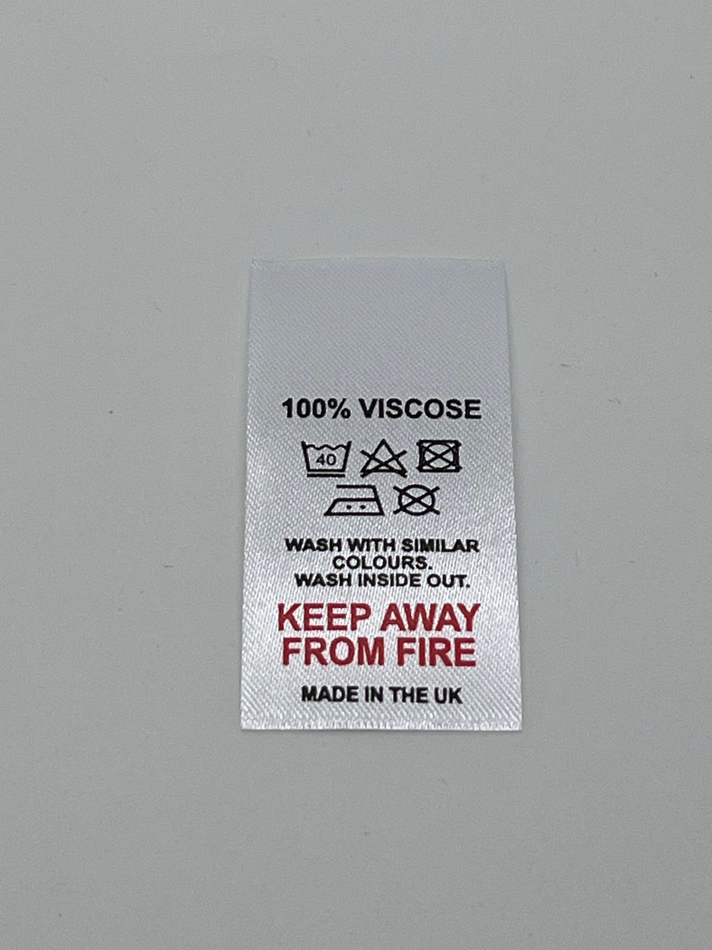 Poly-Satin Wash Care Labels various fibre contents (2)