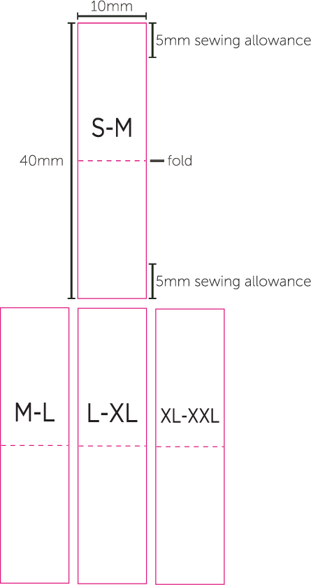 (S/M) & (M/L) – Black / White Size Labels