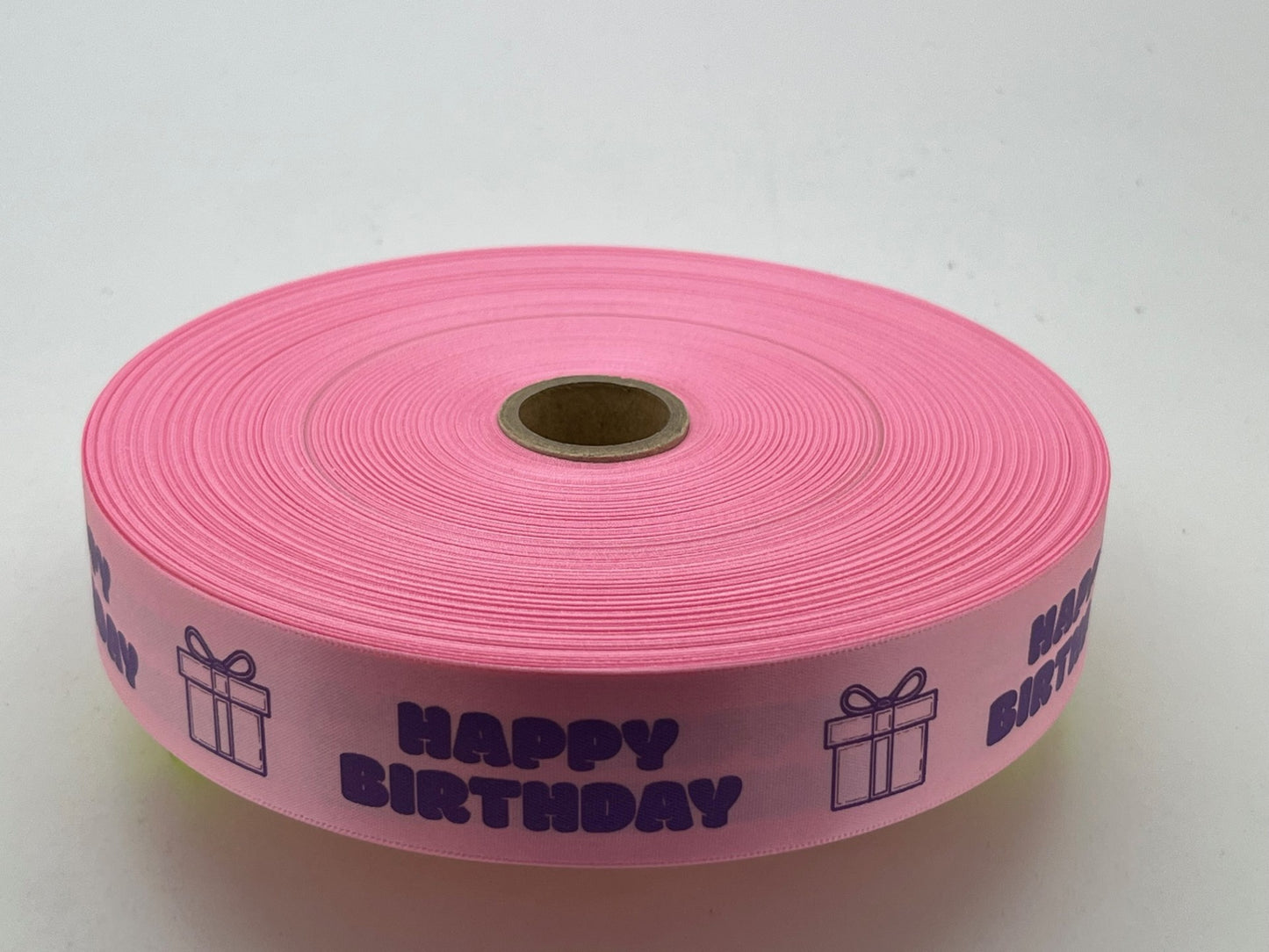 Decorative "Happy Birthday" Ribbon in Pink