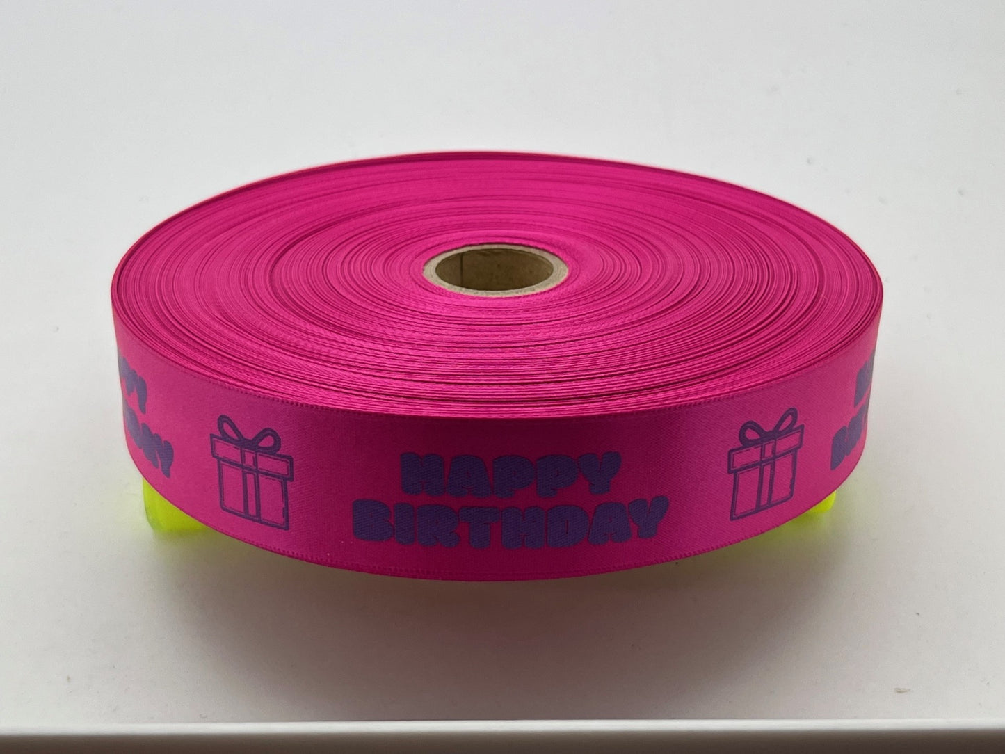 Decorative "Happy Birthday" Ribbon in Fuschia