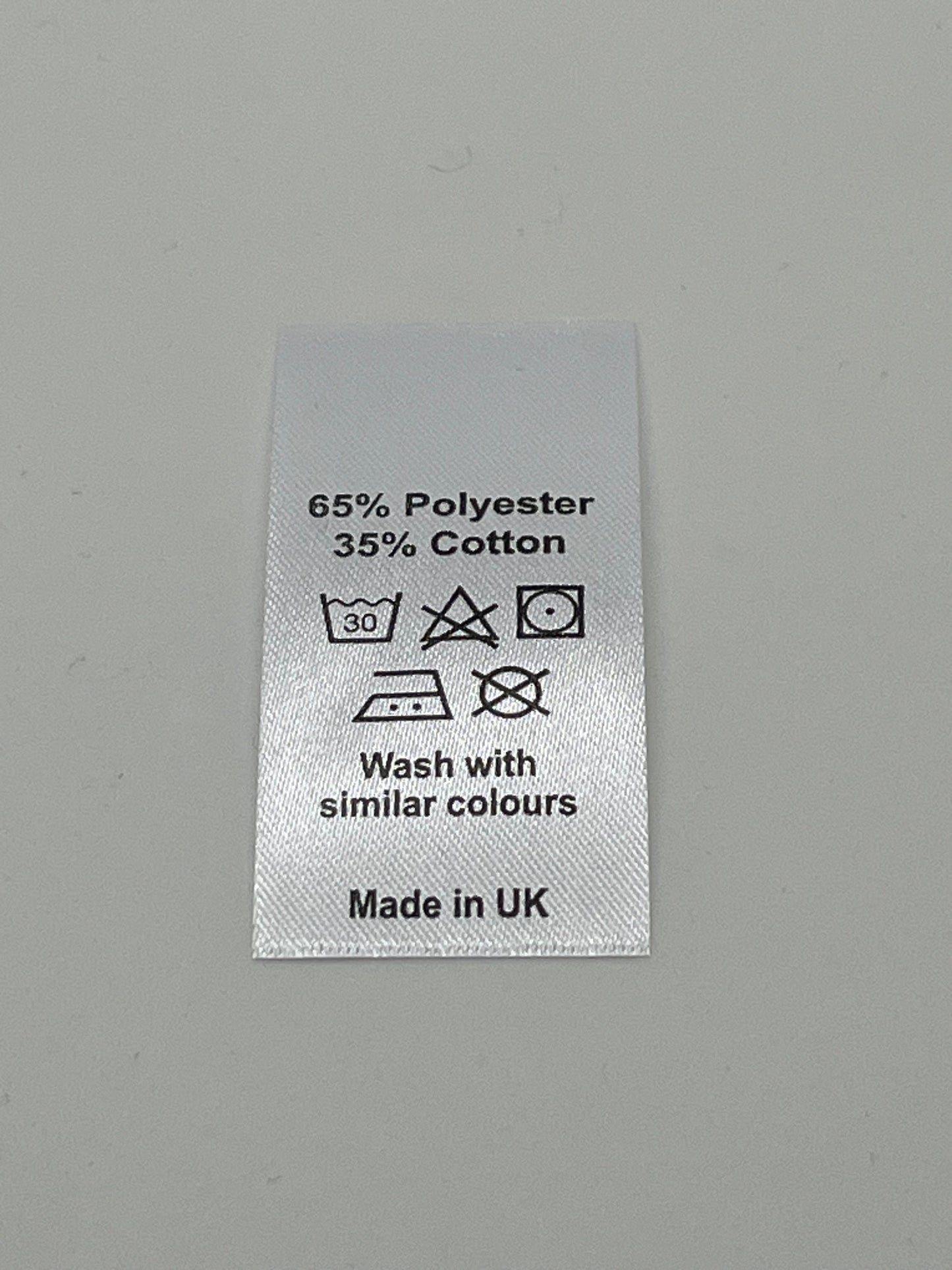 Poly-Satin Wash Care Labels various fibre contents (1)