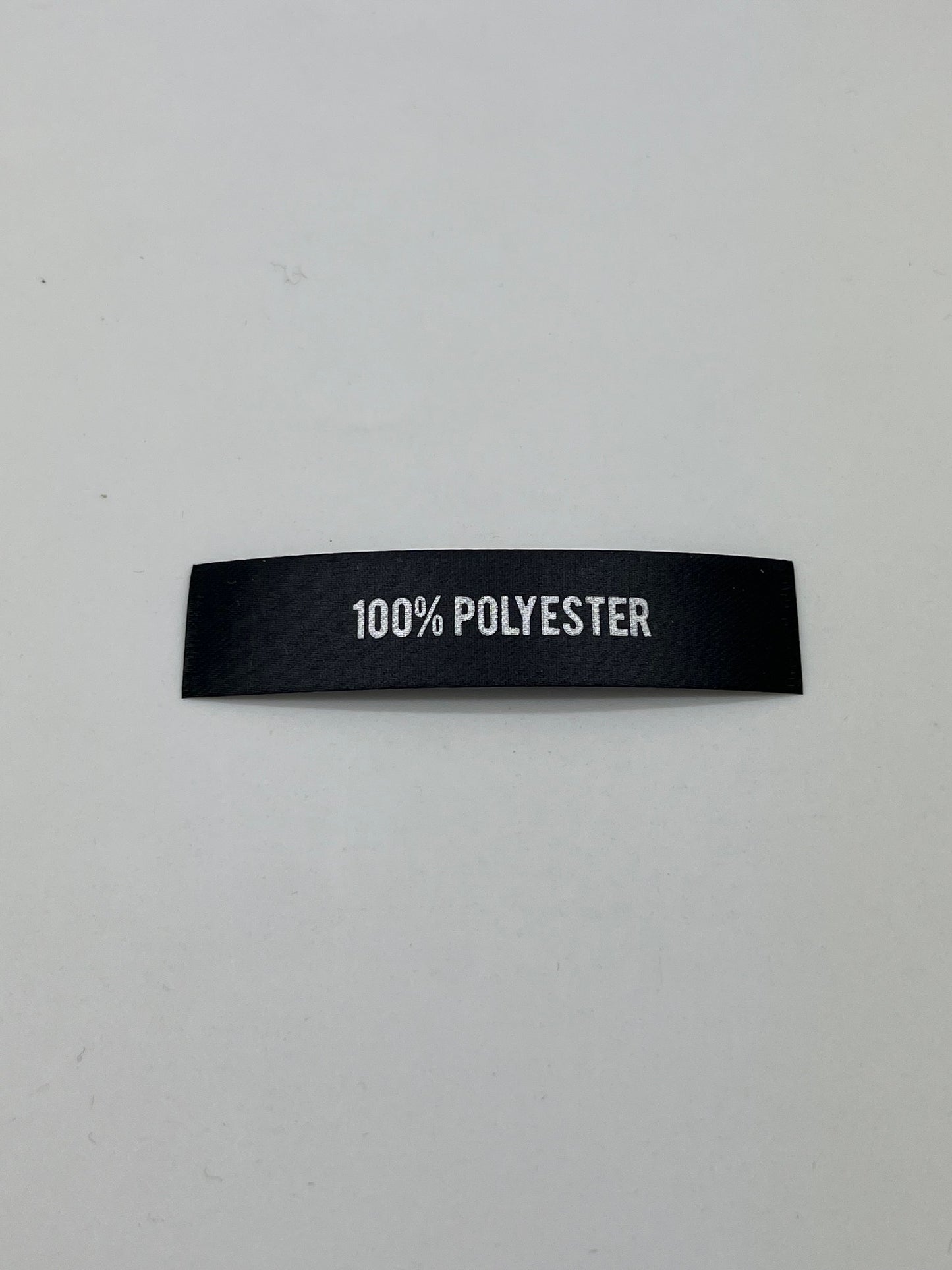 Black Poly-Satin Fibre Content – Garment Label