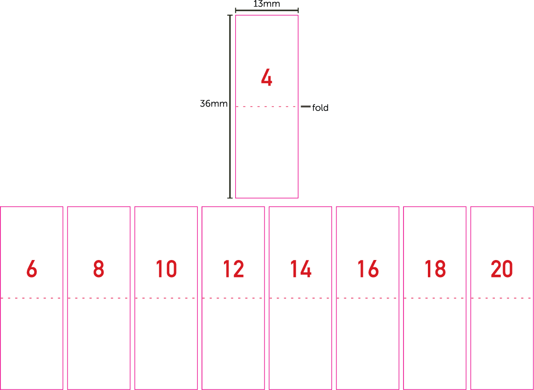 (2XS – 7XL) (4 – 40) – White Size Label