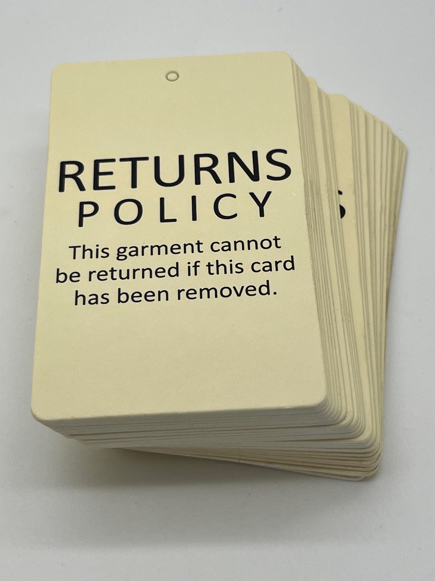 Thick Returns Policy Swing Ticket