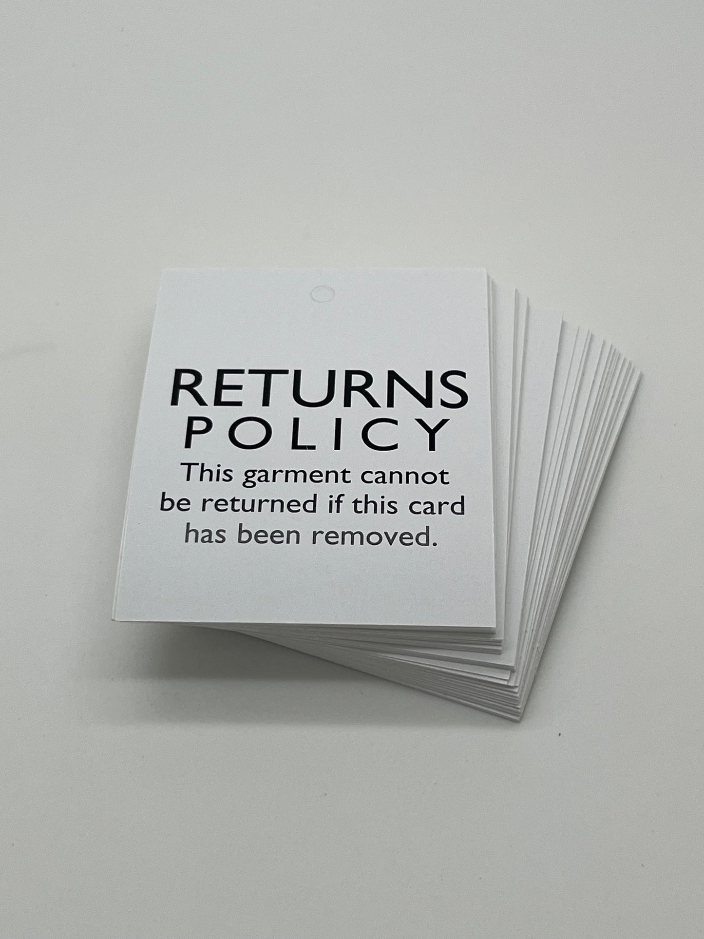 Returns Policy Swing Ticket