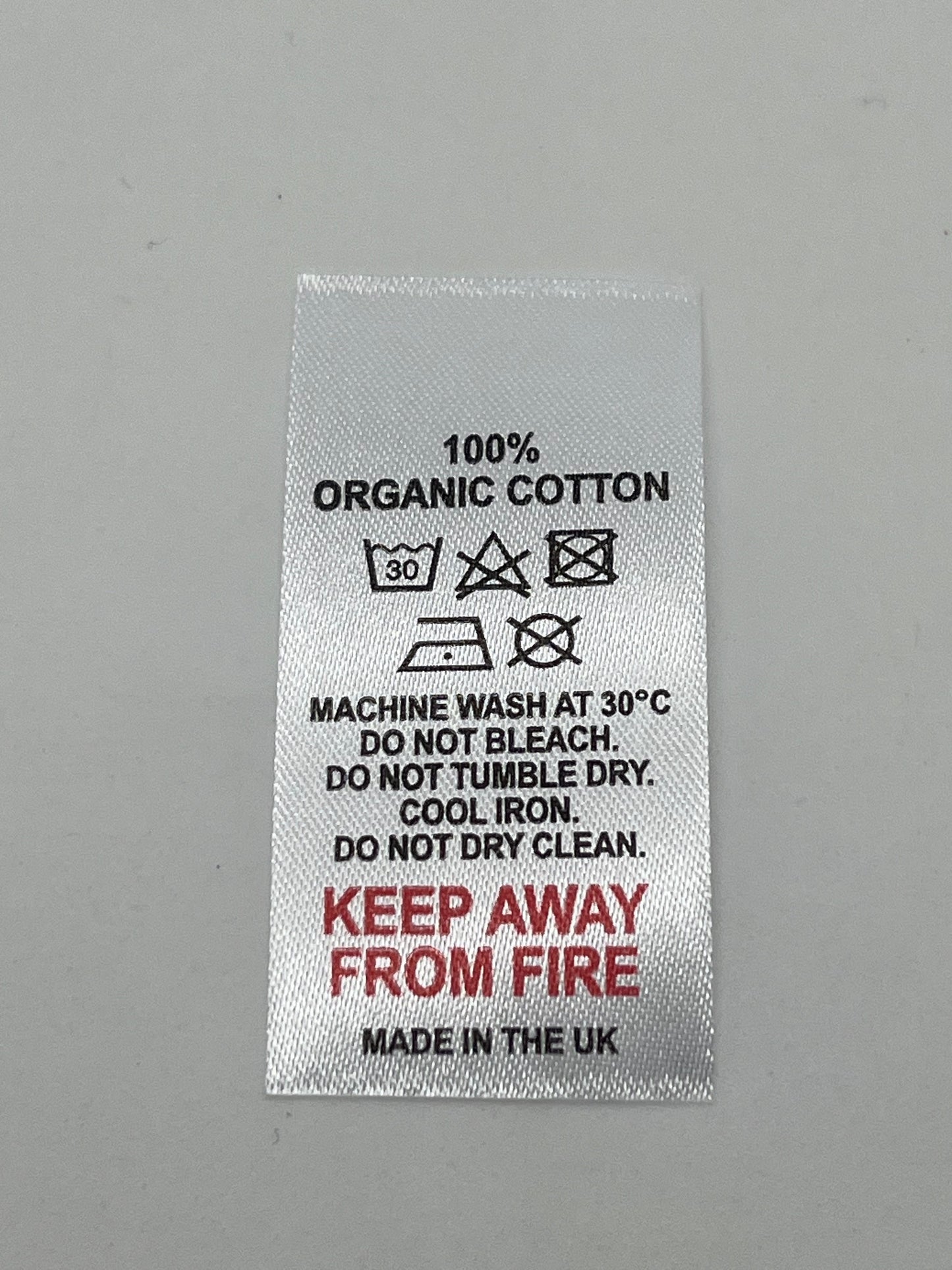 Poly-Satin Wash Care Labels various fibre contents (4)