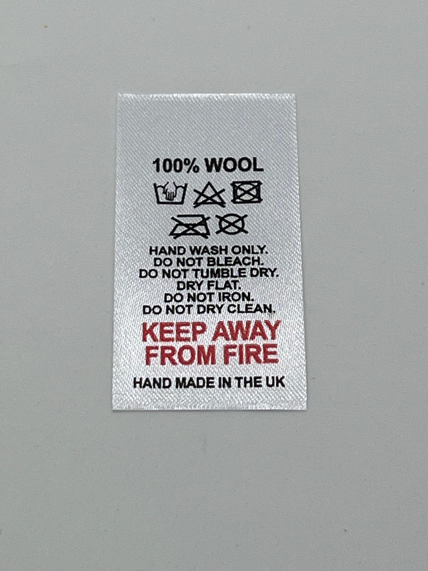 Poly-Satin Wash Care Labels various fibre contents (3)
