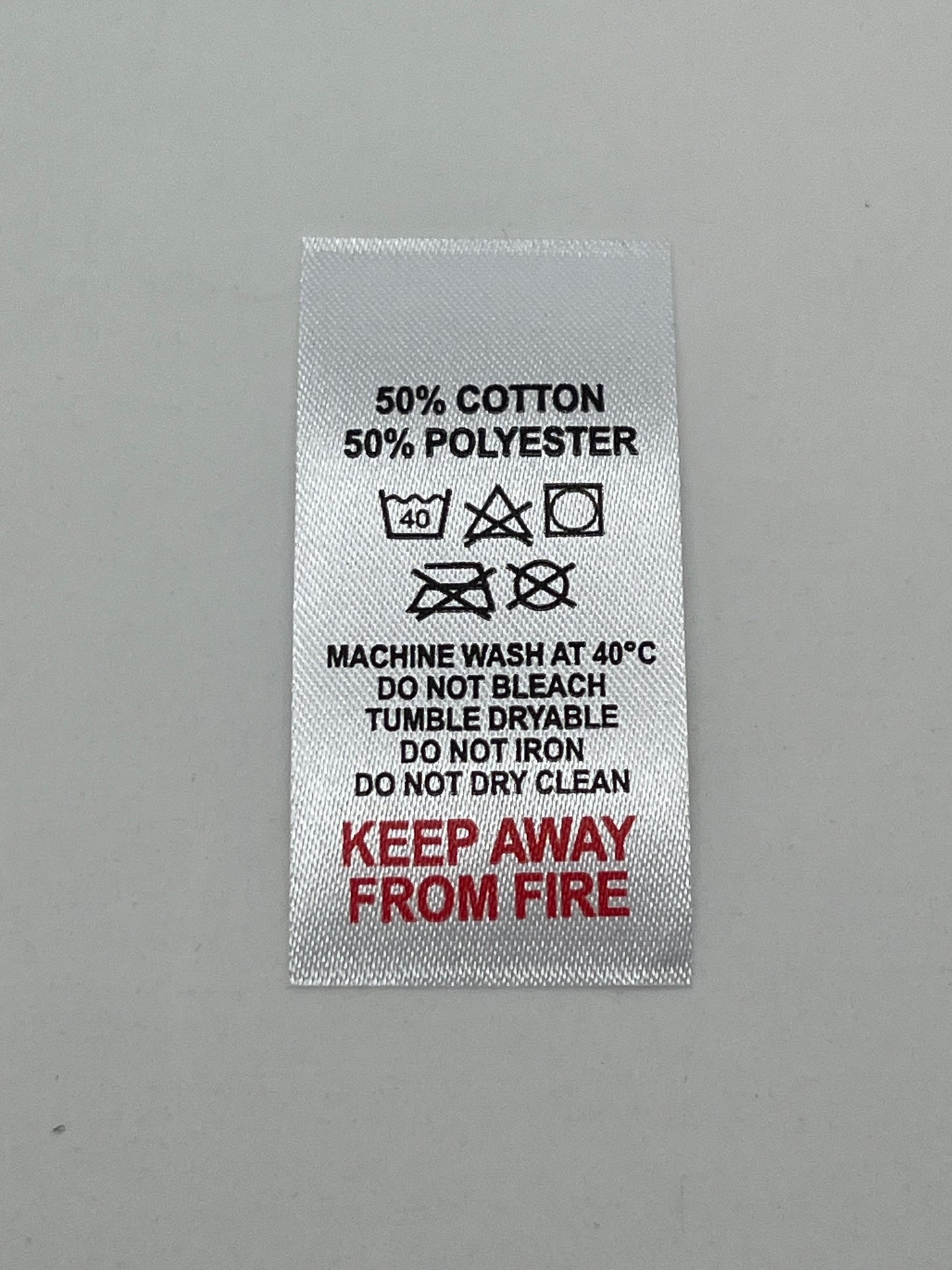 Poly-Satin Wash Care Labels various fibre contents (4)