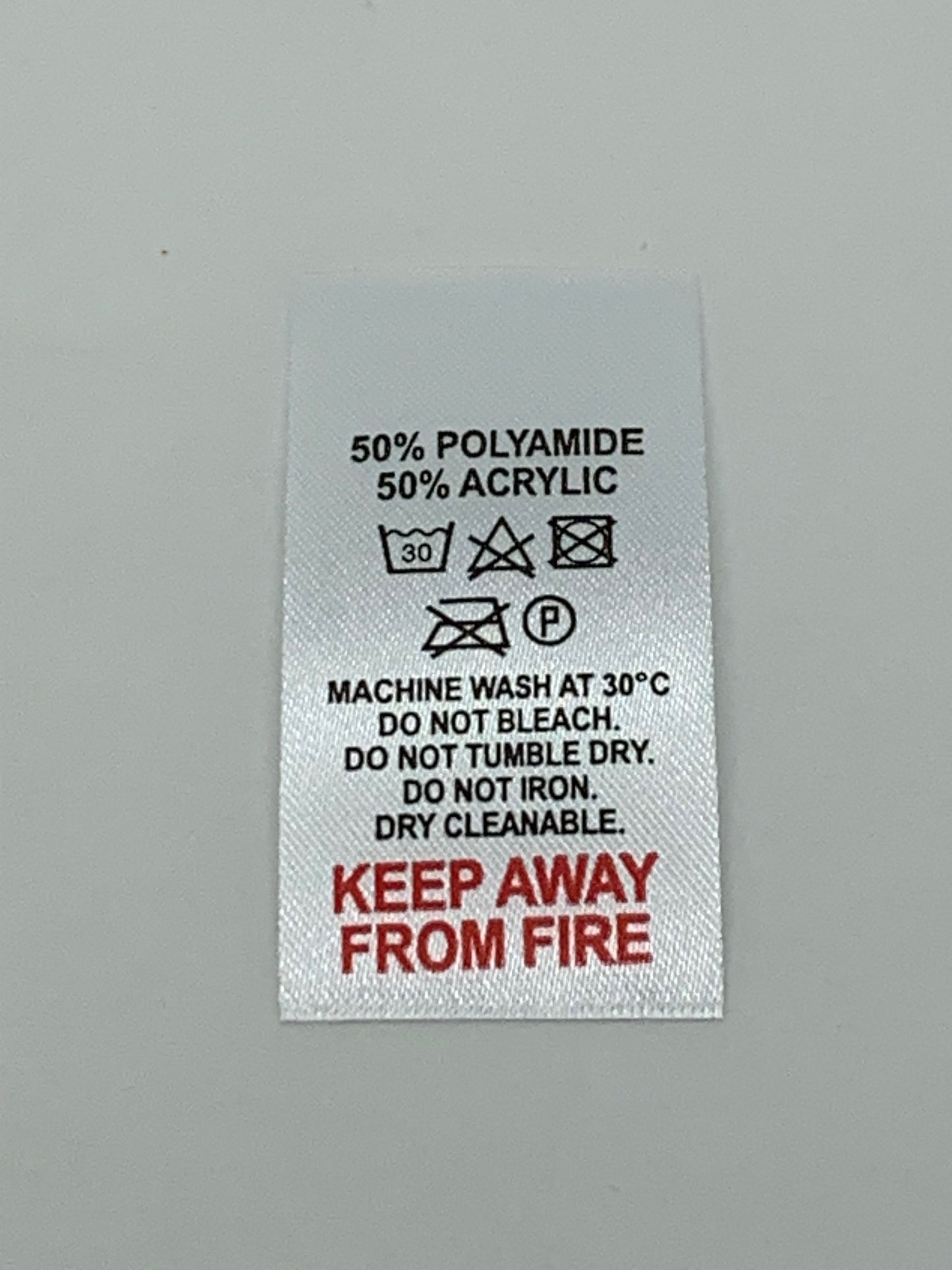 Poly-Satin Wash Care Labels various fibre contents (3)