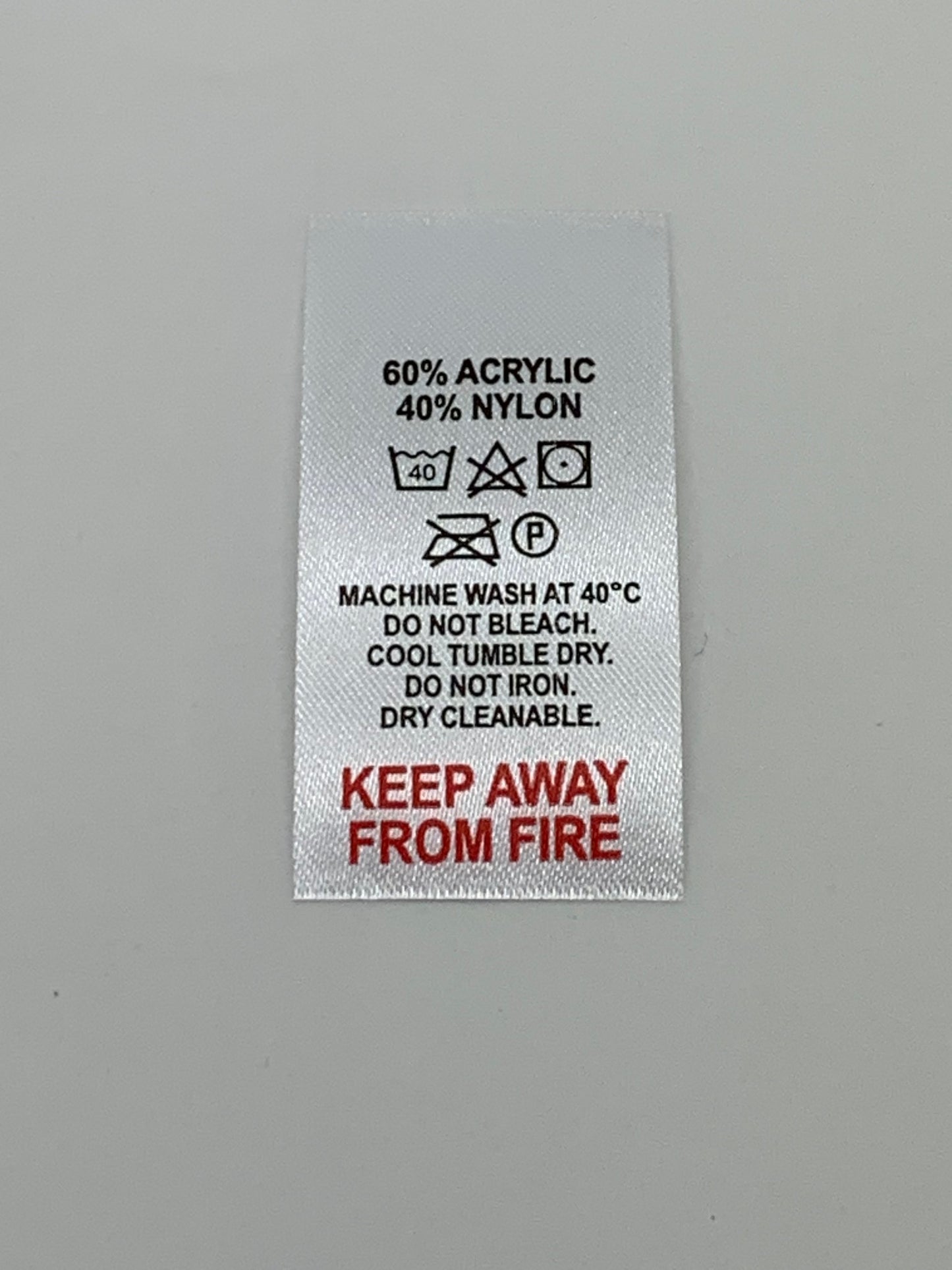 Poly-Satin Wash Care Labels various fibre contents (3)